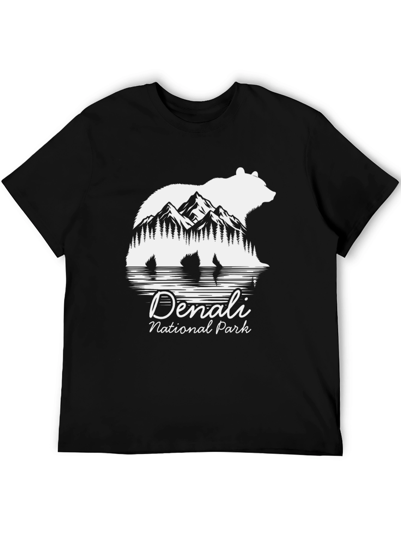 Denali National Park Bear Silhouette Graphic T-Shirt