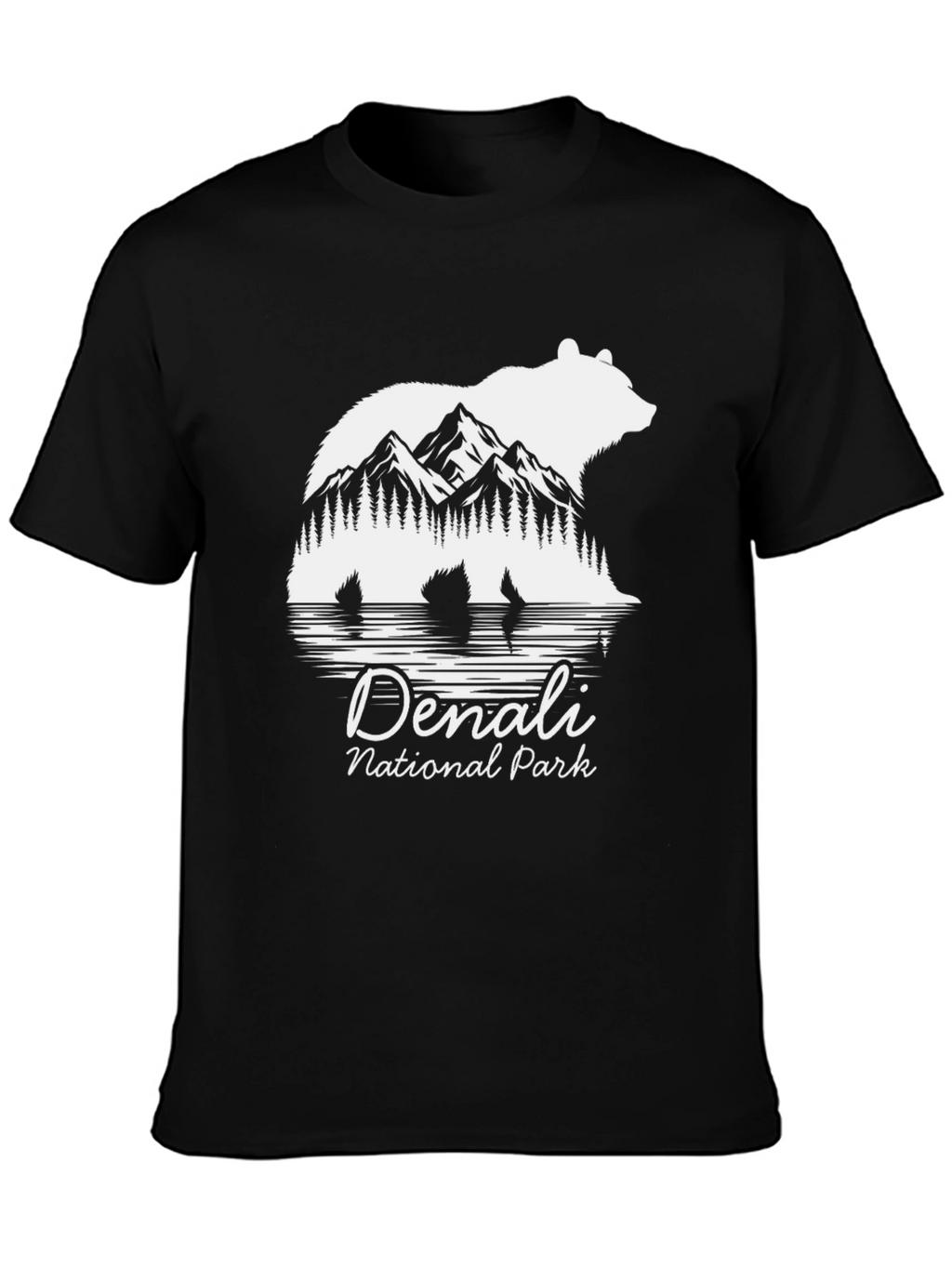 Denali National Park Bear Silhouette Graphic T-Shirt