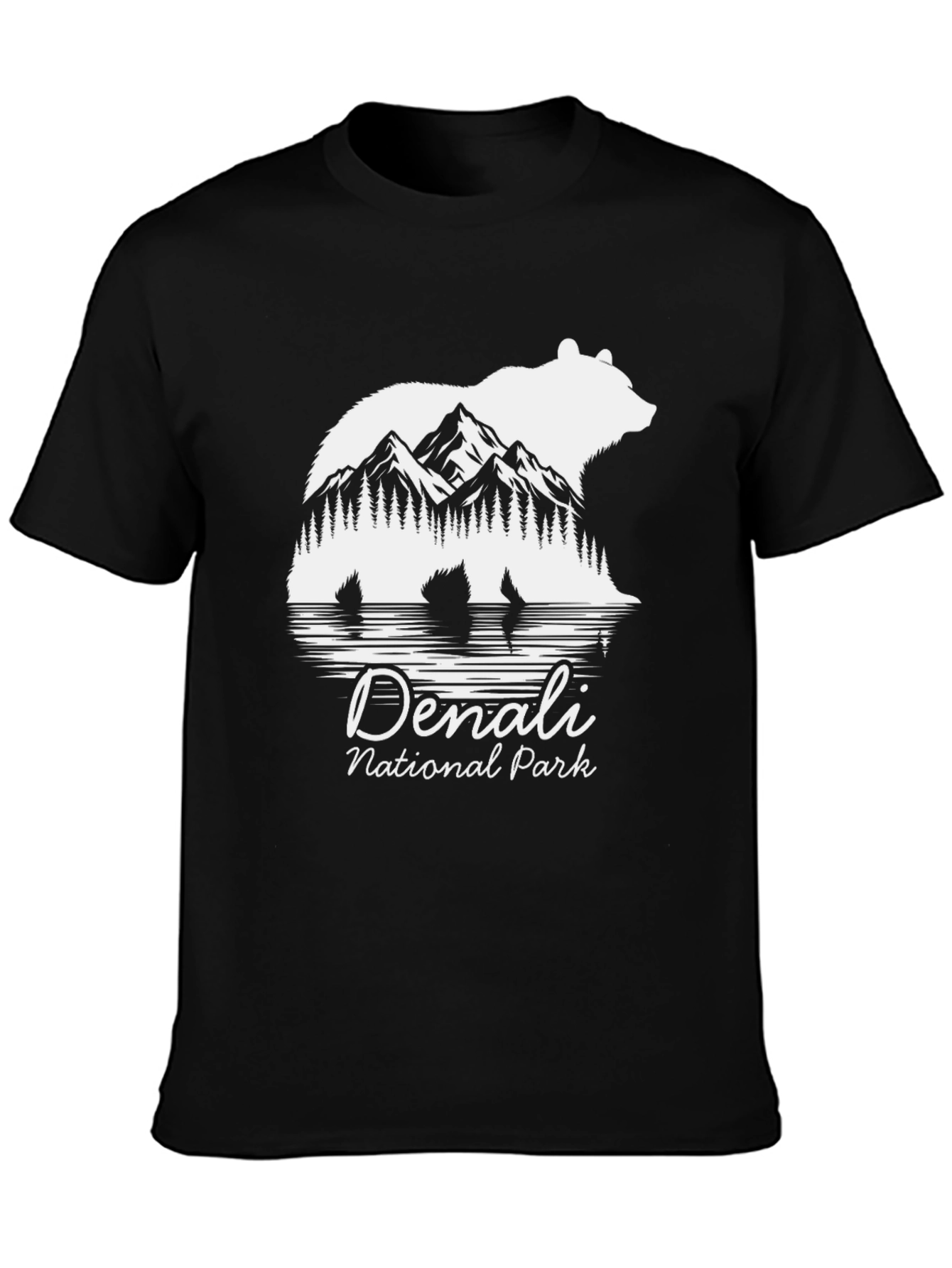 Denali National Park Bear Silhouette Graphic T-Shirt