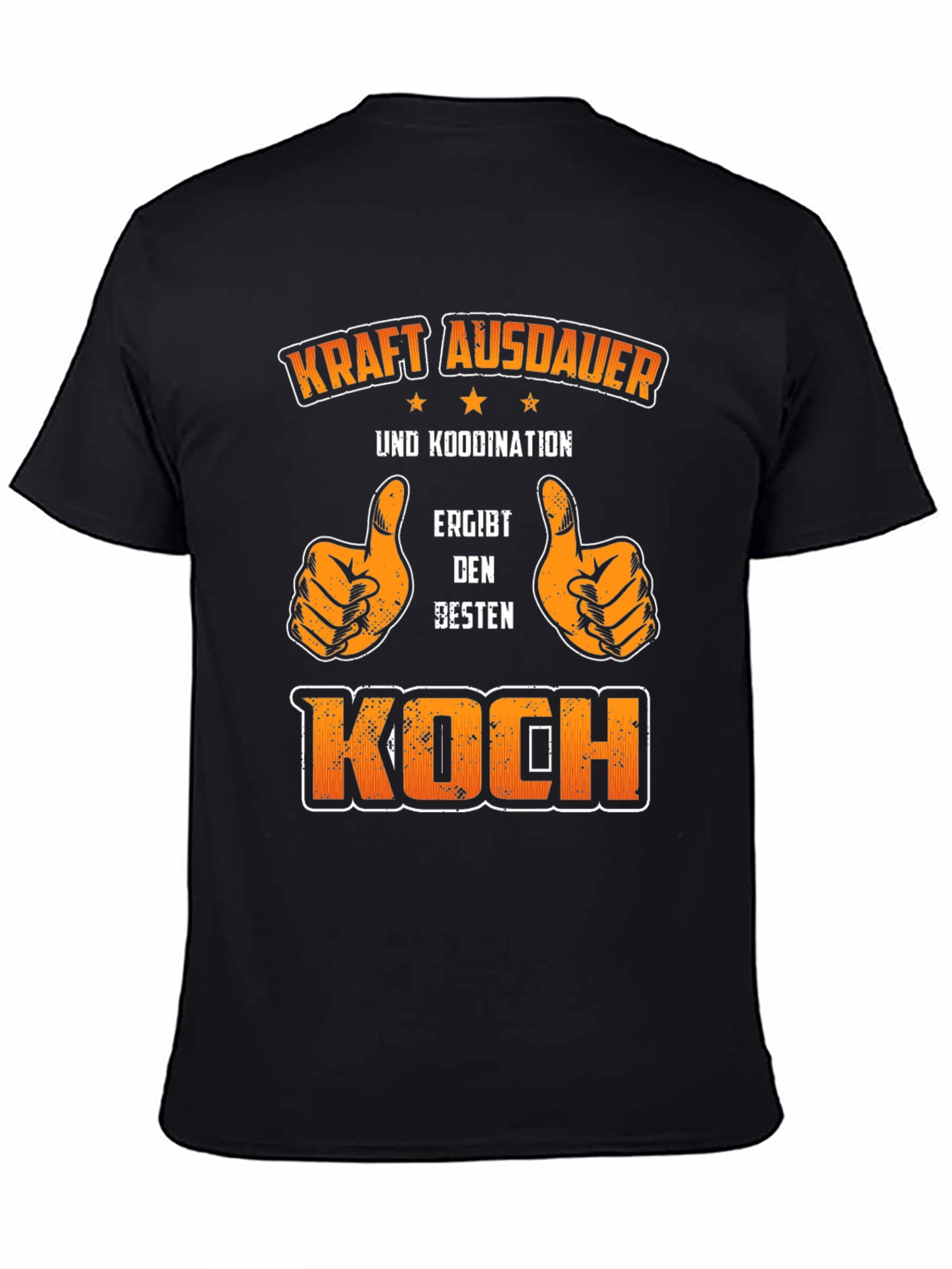 Kraft Ausdauer Koch T-Shirt - Black Graphic Tee