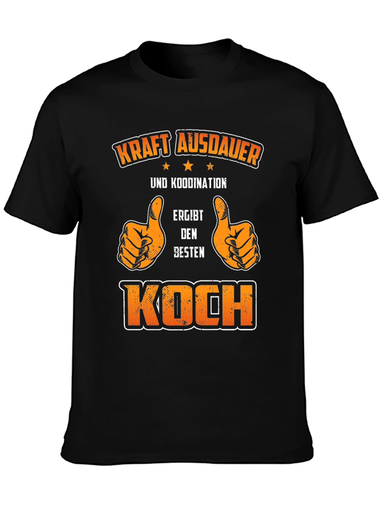 Kraft Ausdauer Koch T-Shirt - Black Graphic Tee