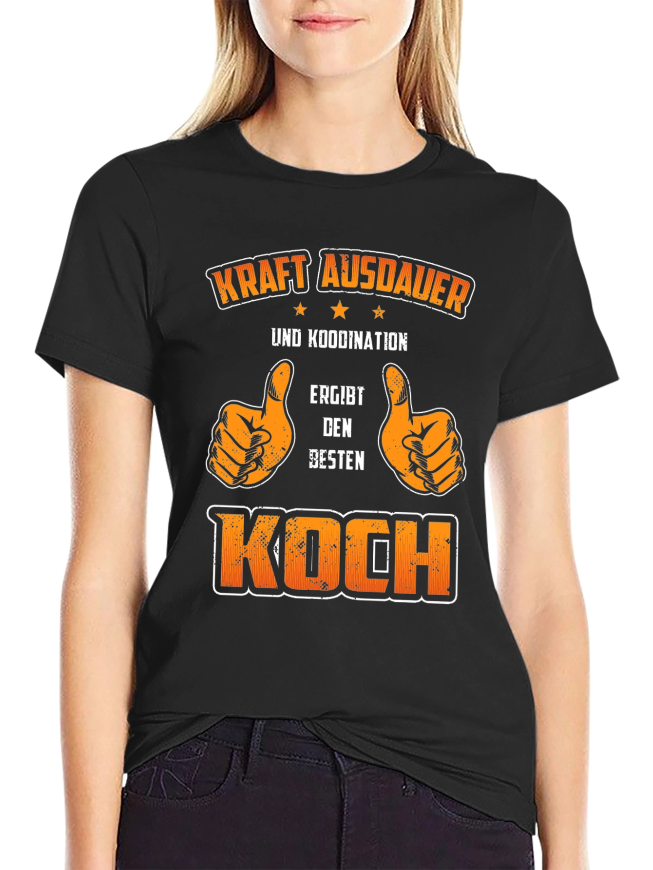 Kraft Ausdauer Koch T-Shirt - Black Graphic Tee