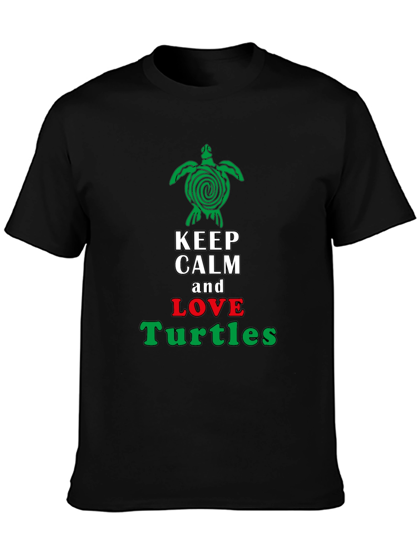 Keep Calm & Love Turtles T-Shirt - Unique Turtle Graphic Tee