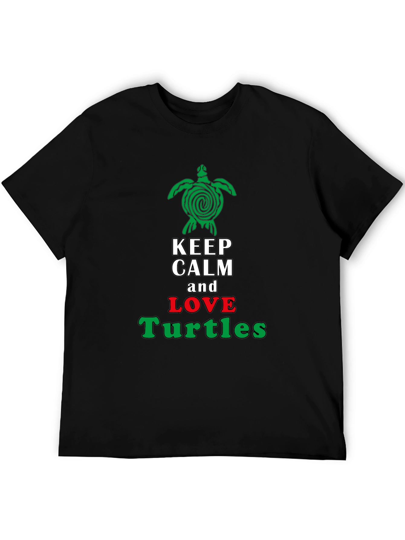 Keep Calm & Love Turtles T-Shirt - Unique Turtle Graphic Tee