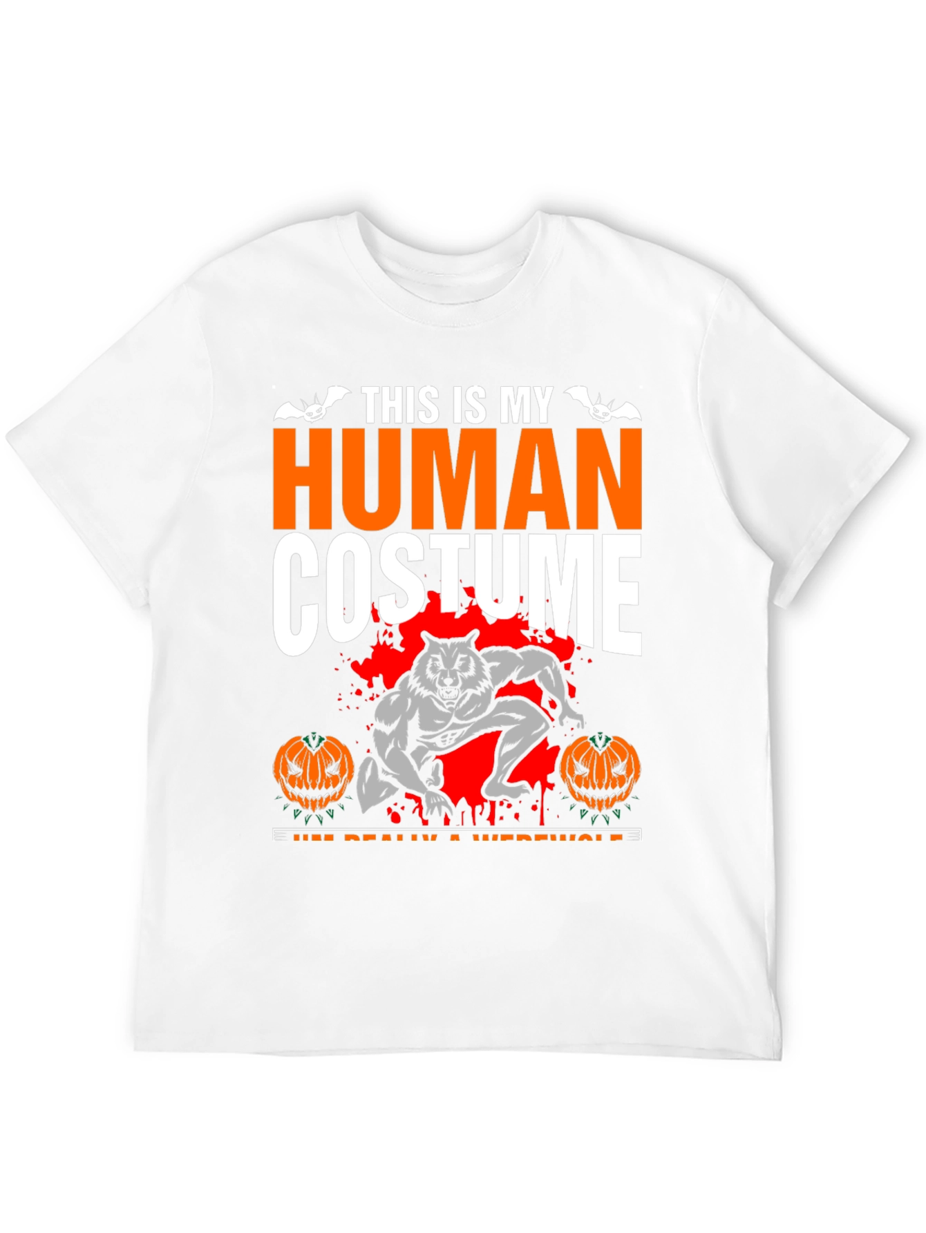 Human Costume Werewolf Halloween T-Shirt