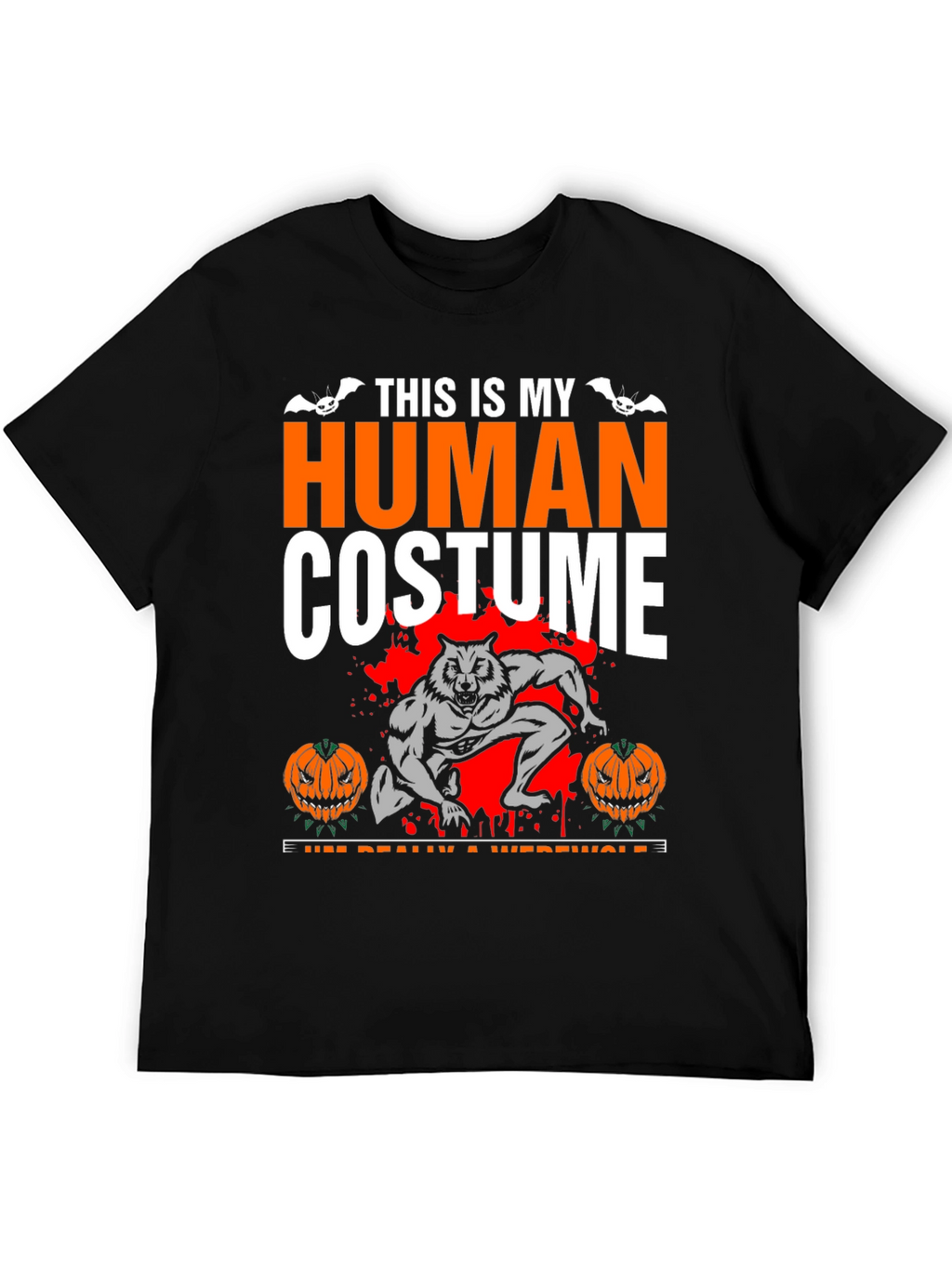 Human Costume Werewolf Halloween T-Shirt