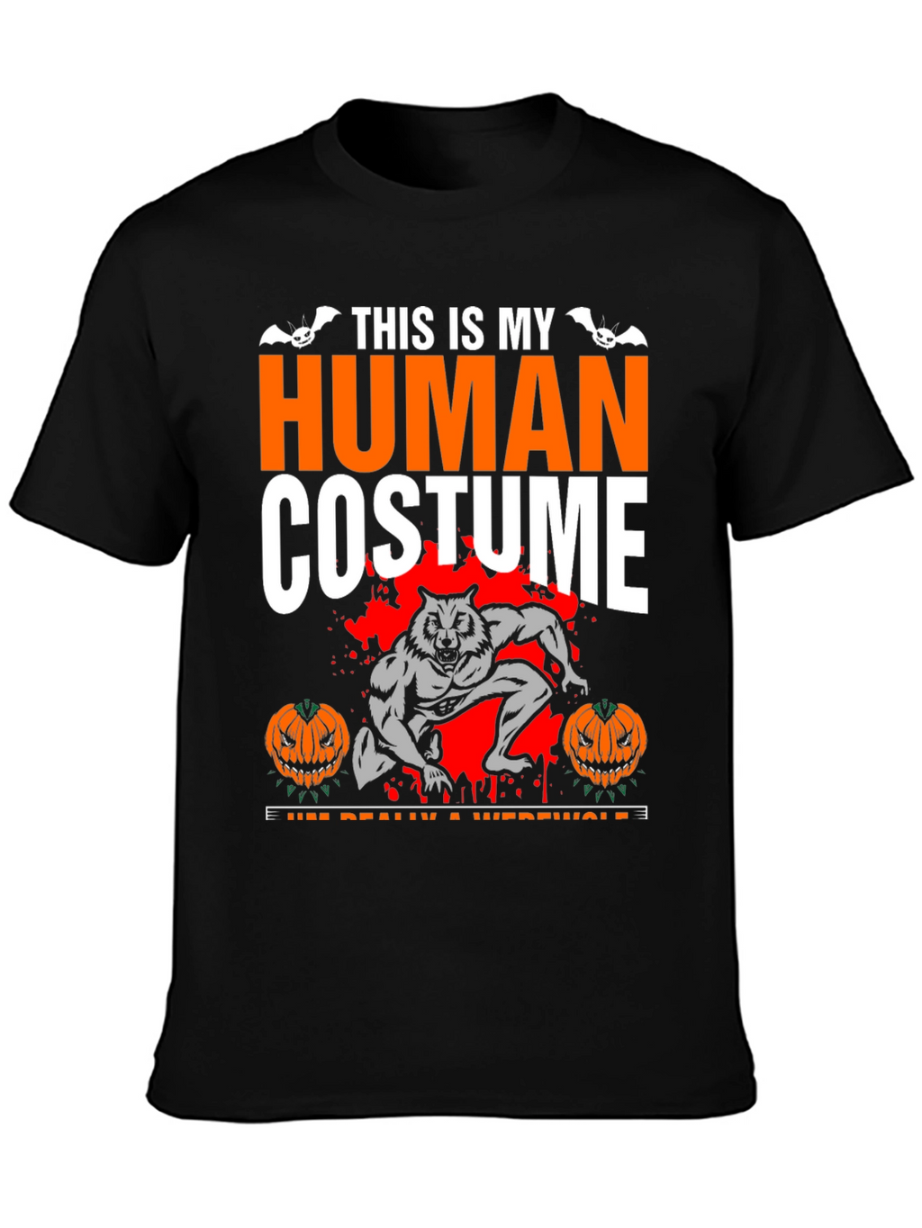 Human Costume Werewolf Halloween T-Shirt