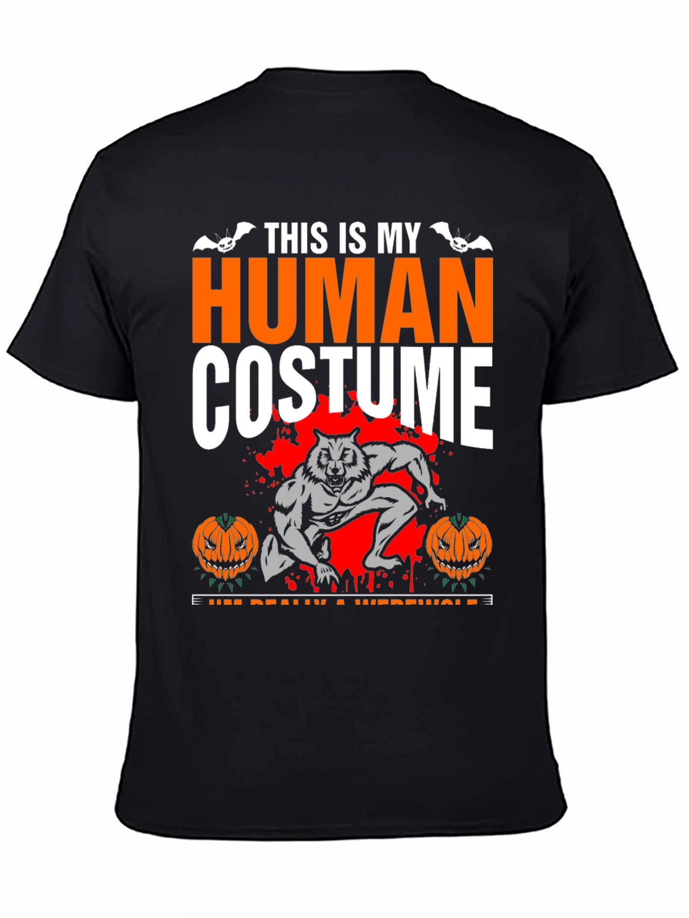 Human Costume Werewolf Halloween T-Shirt