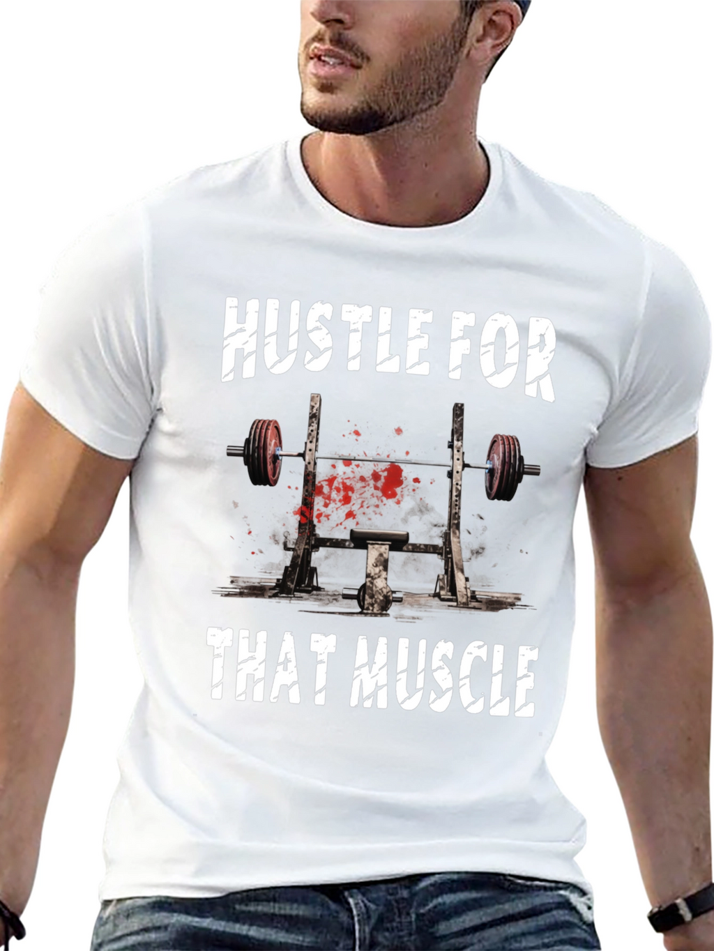 Hustle for That Muscle Graphic T-Shirt
