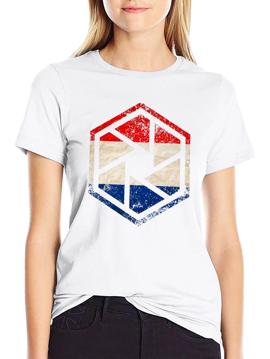 Dutch Flag Shutter Graphic Tee - Black