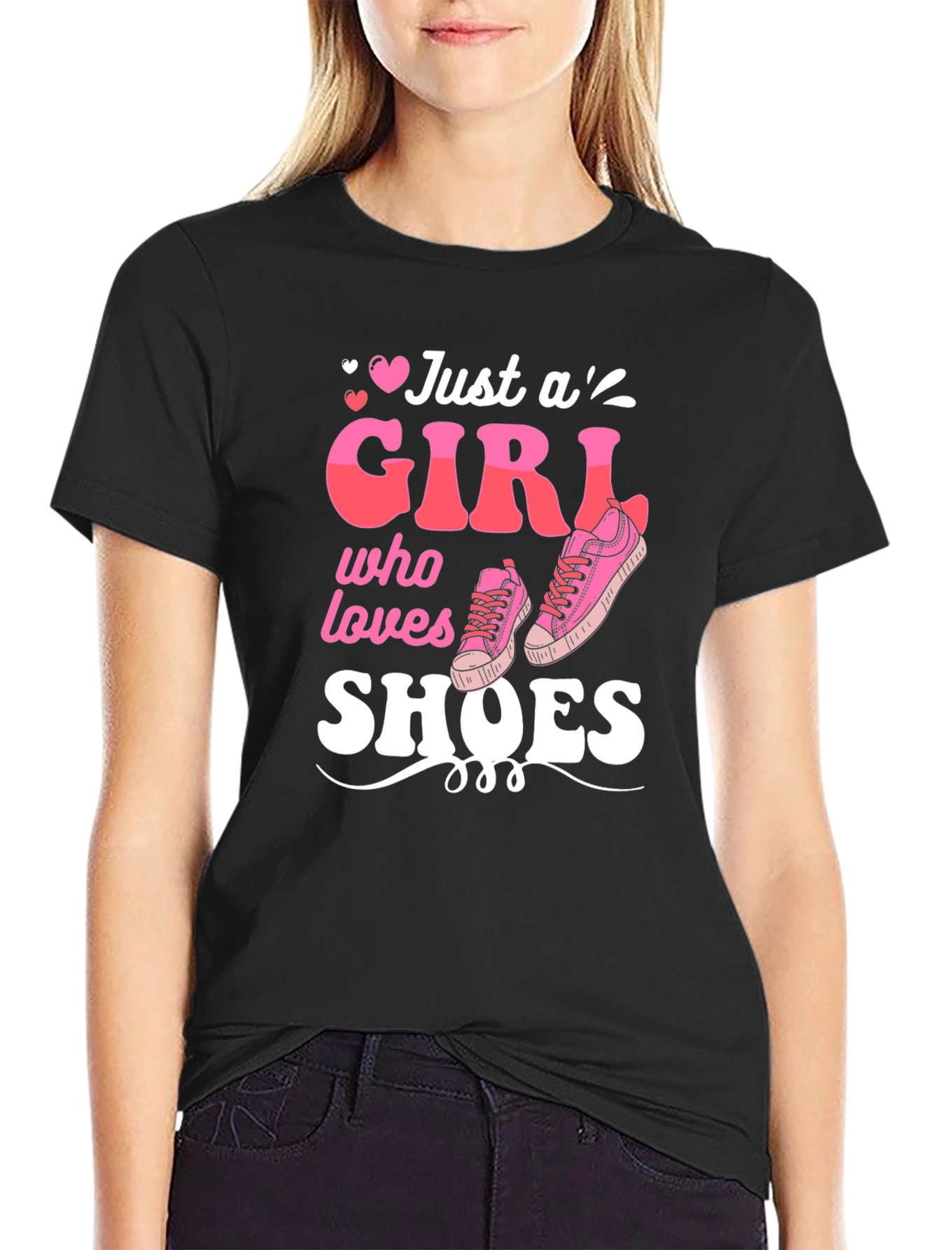 Just A Girl Who Loves Shoes Graphic Tee
