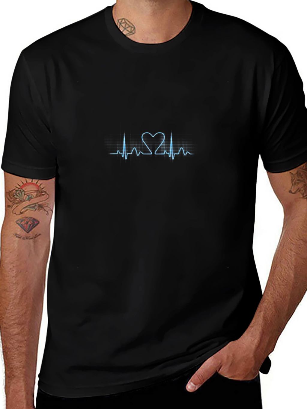 Heartbeat Heart T-Shirt - Modern Graphic Tee