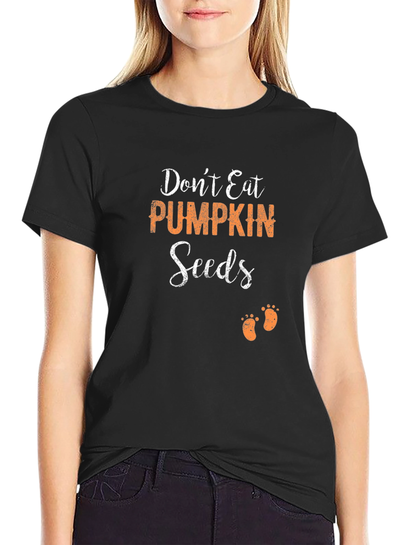 Dont Eat Pumpkin Seeds T-Shirt Pregnancy Announcement Halloween Tee