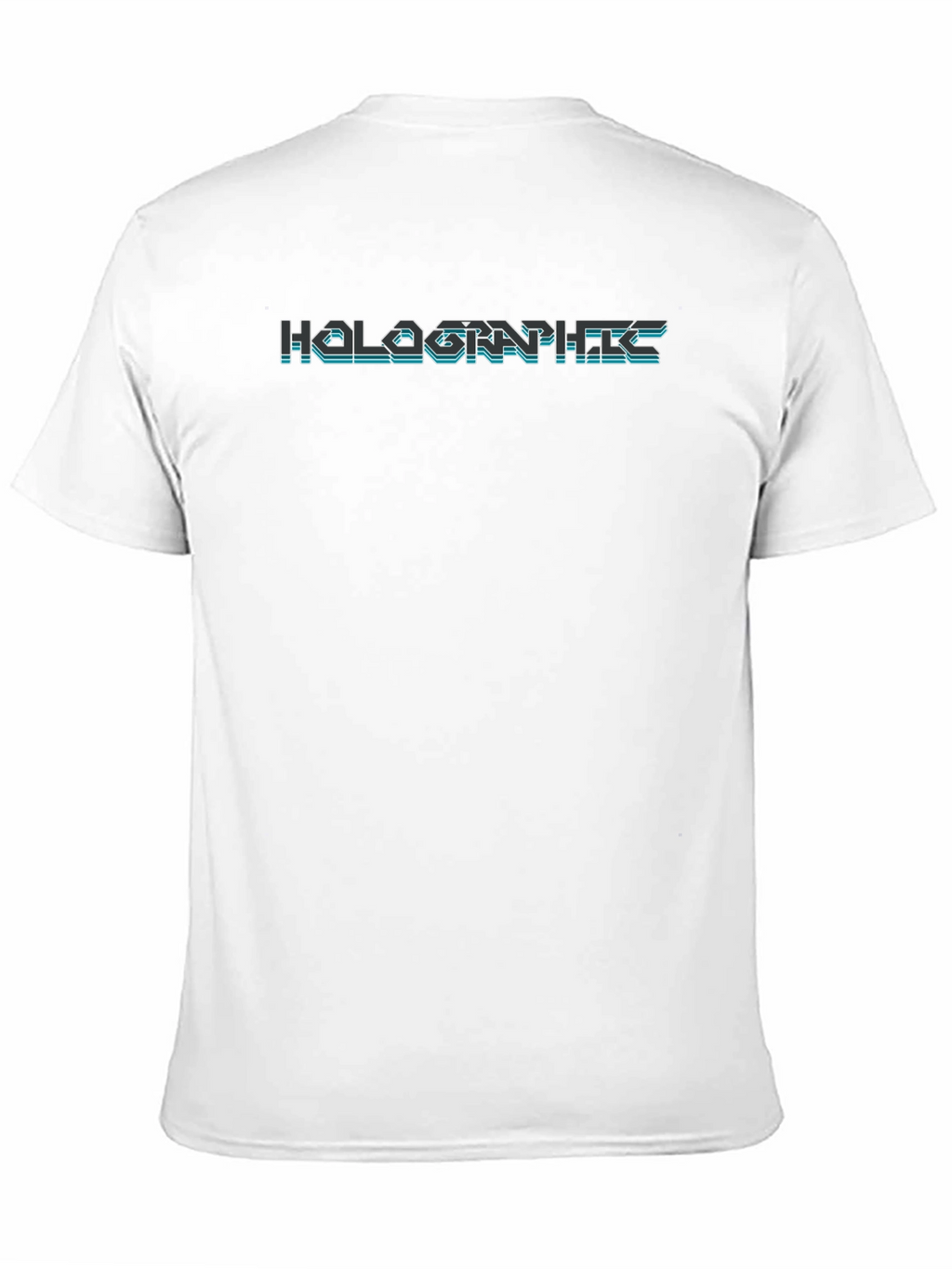 Holographic Style Graphic Tee - Black