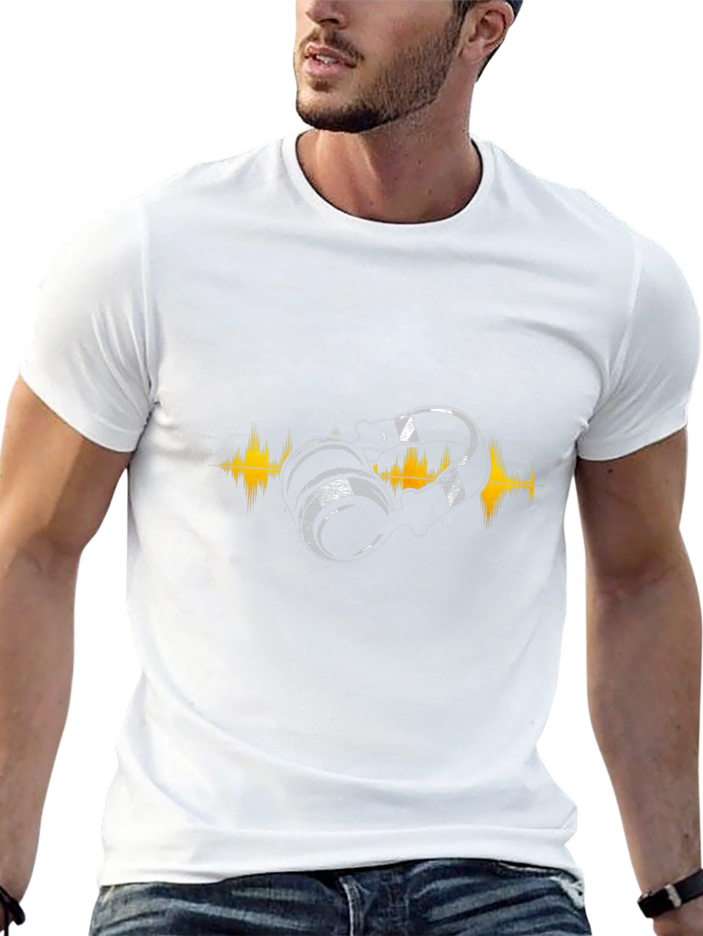Headphone Graphic Tee - Stylish Audio Vibe