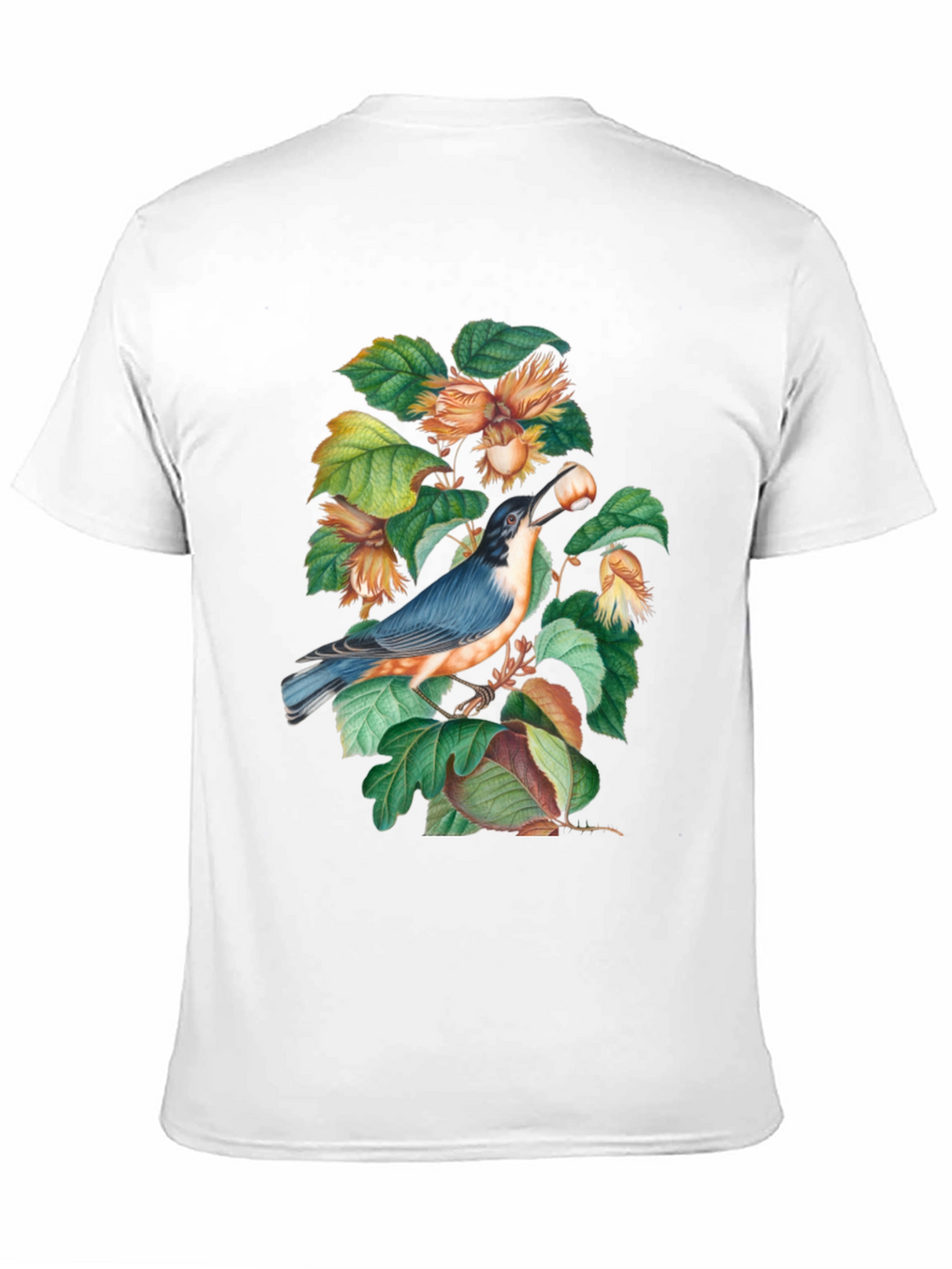 Bird & Hazelnut Branch Graphic Tee