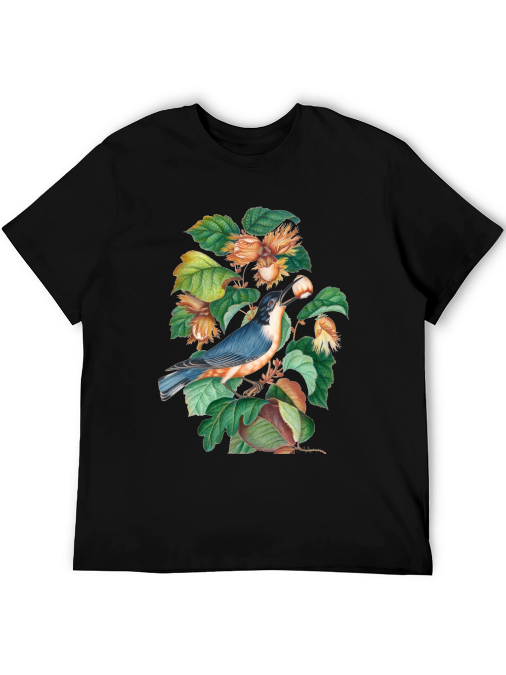 Bird & Hazelnut Branch Graphic Tee