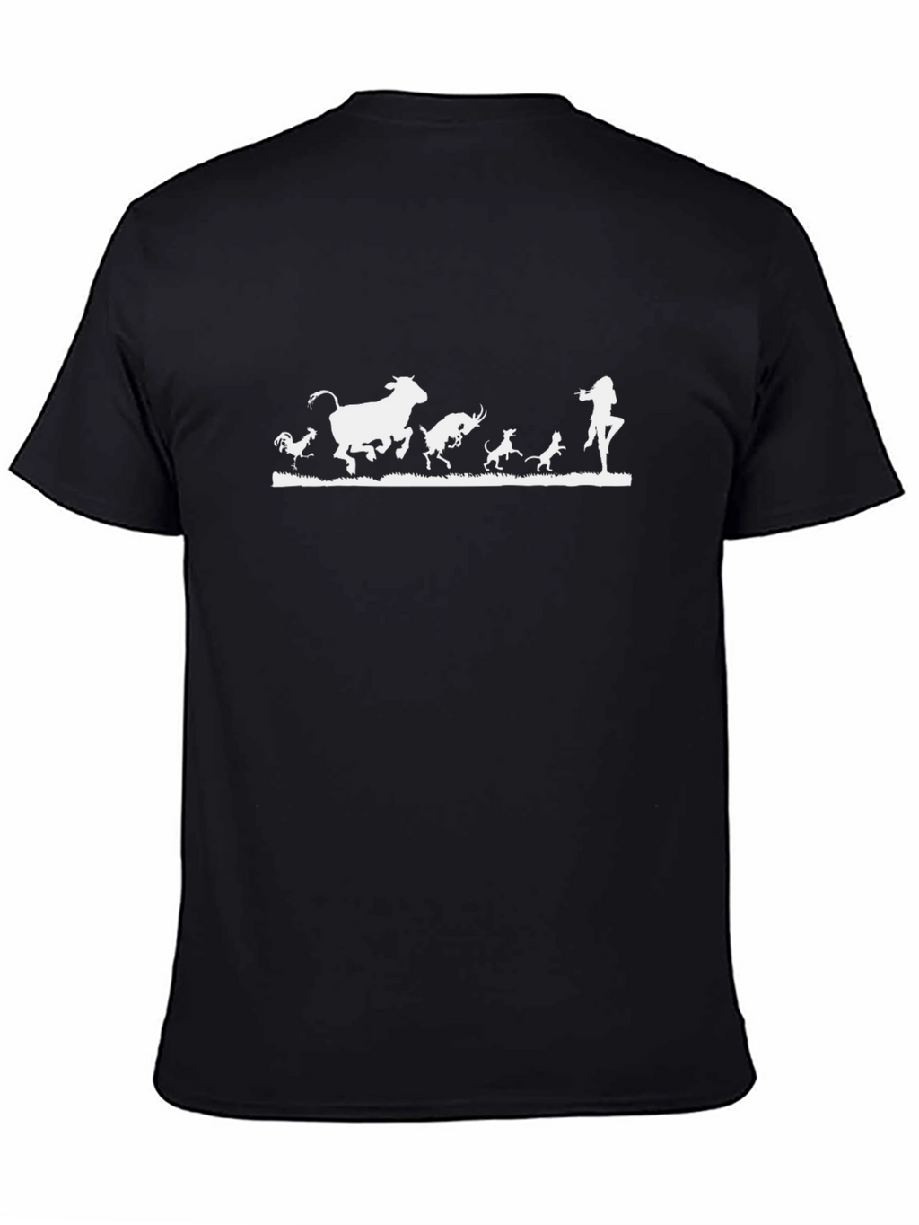 Fun Animal Running T-Shirt - Black