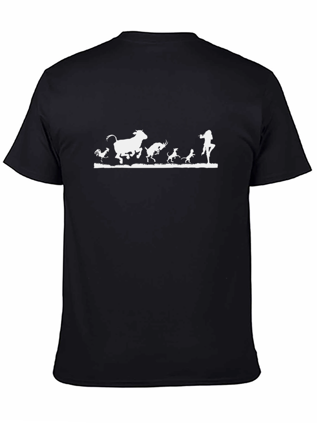 Fun Animal Running T-Shirt - Black