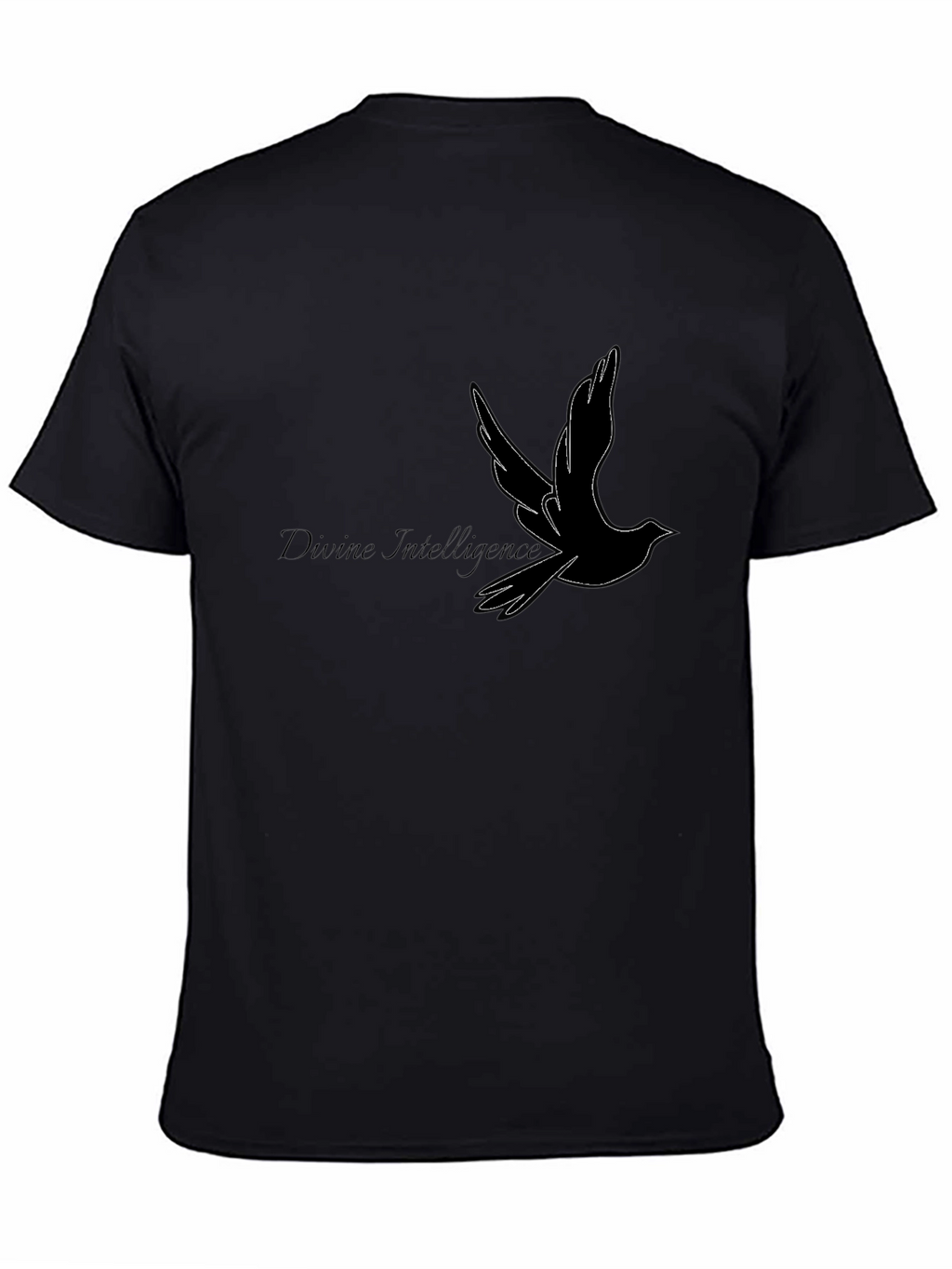 Divine Intelligence Bird Graphic Black T-Shirt