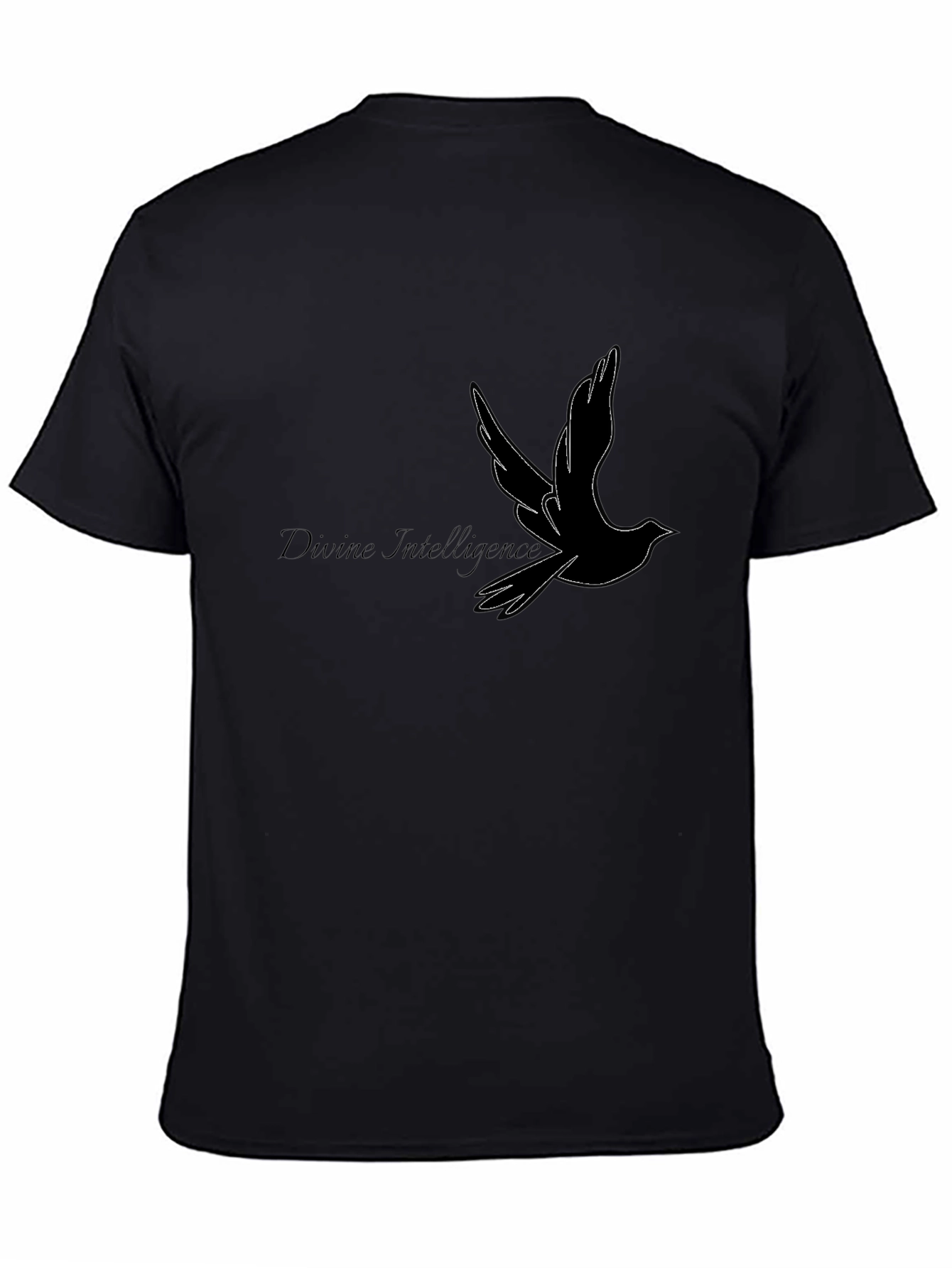 Divine Intelligence Bird Graphic Black T-Shirt