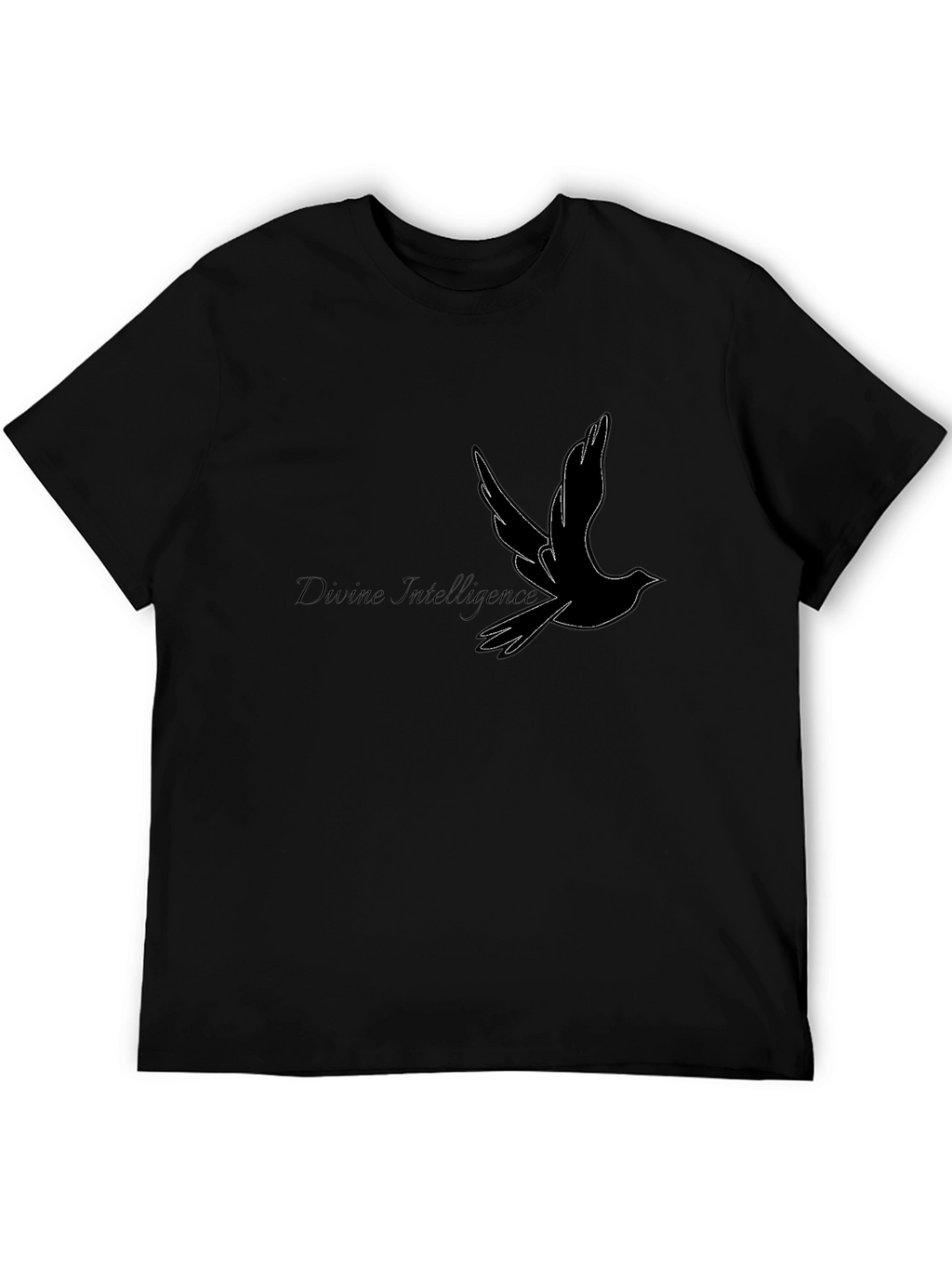 Divine Intelligence Bird Graphic Black T-Shirt
