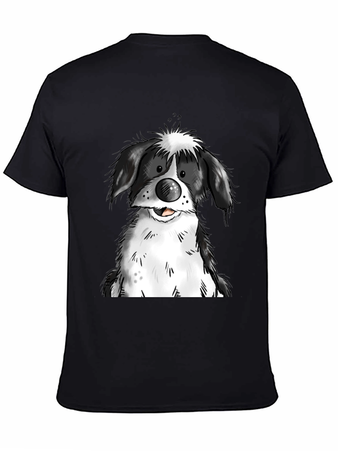 Cartoon Dog Graphic Tee - Soft Cotton Blend