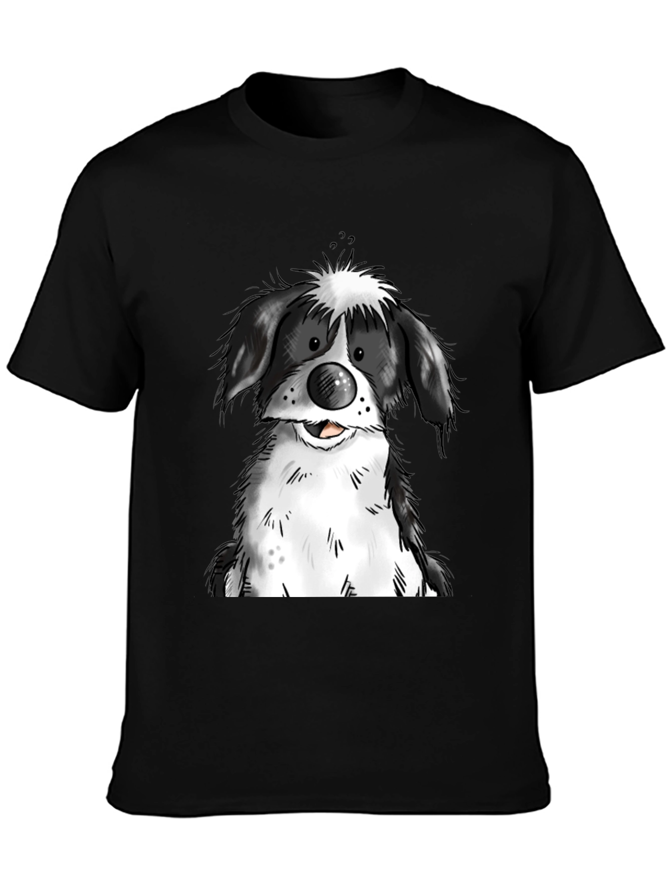 Cartoon Dog Graphic Tee - Soft Cotton Blend