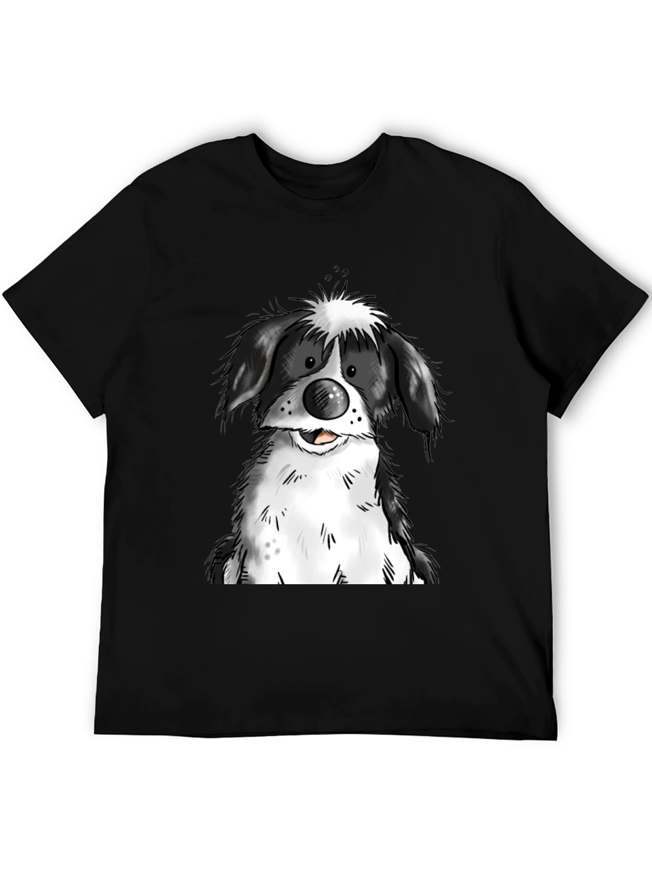 Cartoon Dog Graphic Tee - Soft Cotton Blend