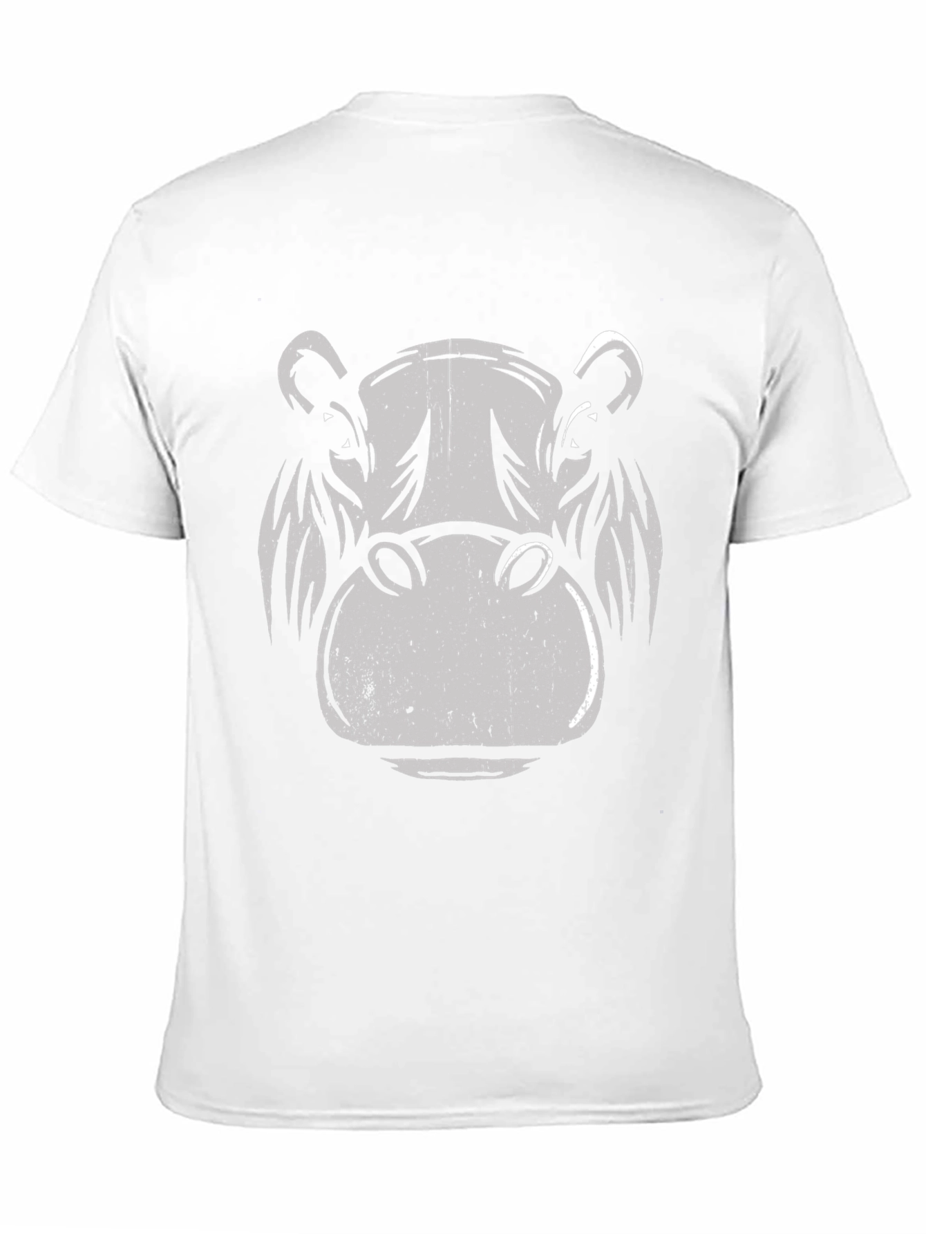 Hippo Graphic Print T-Shirt - Black