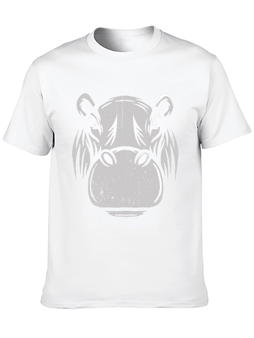 Hippo Graphic Print T-Shirt - Black