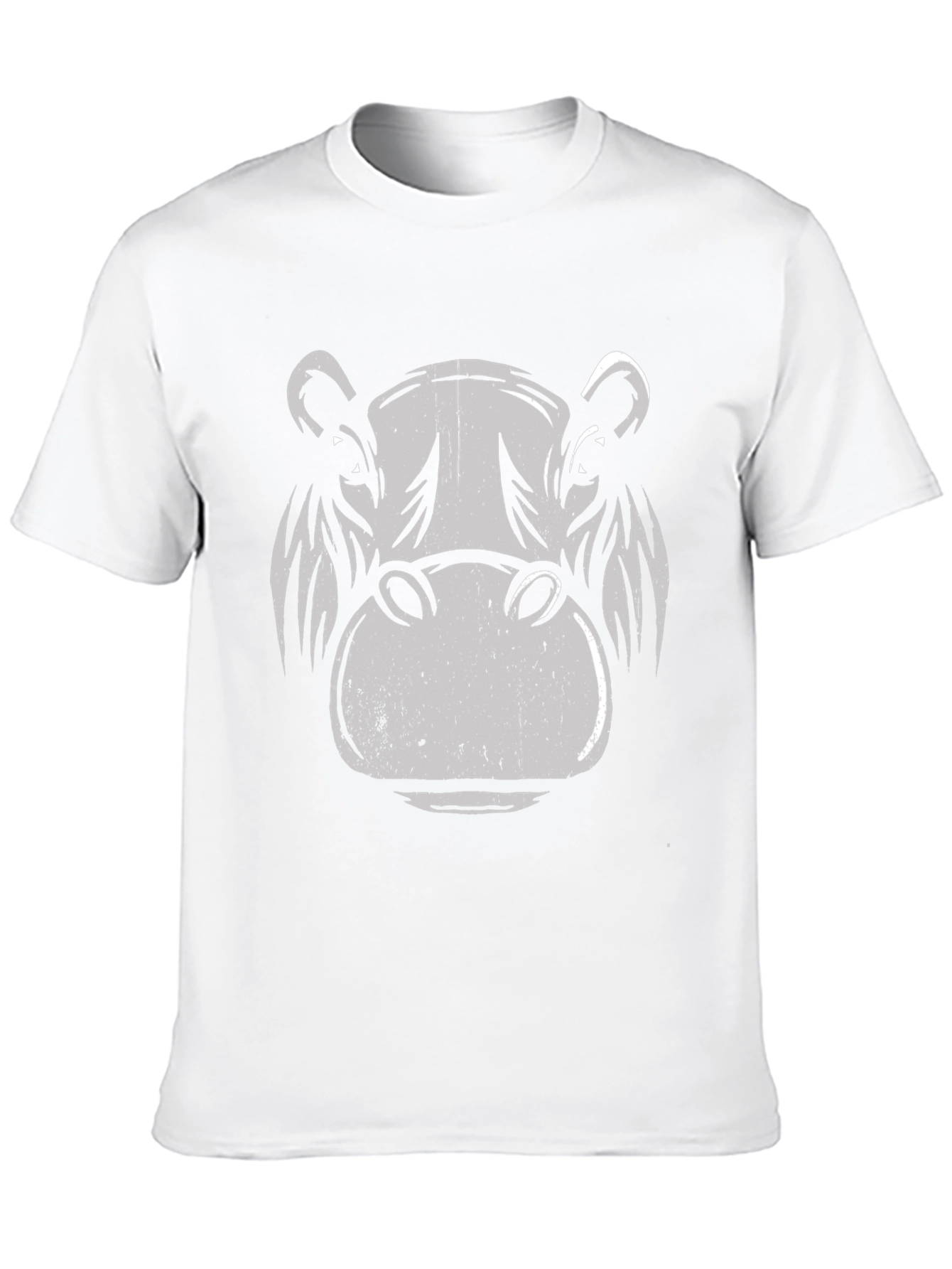 Hippo Graphic Print T-Shirt - Black