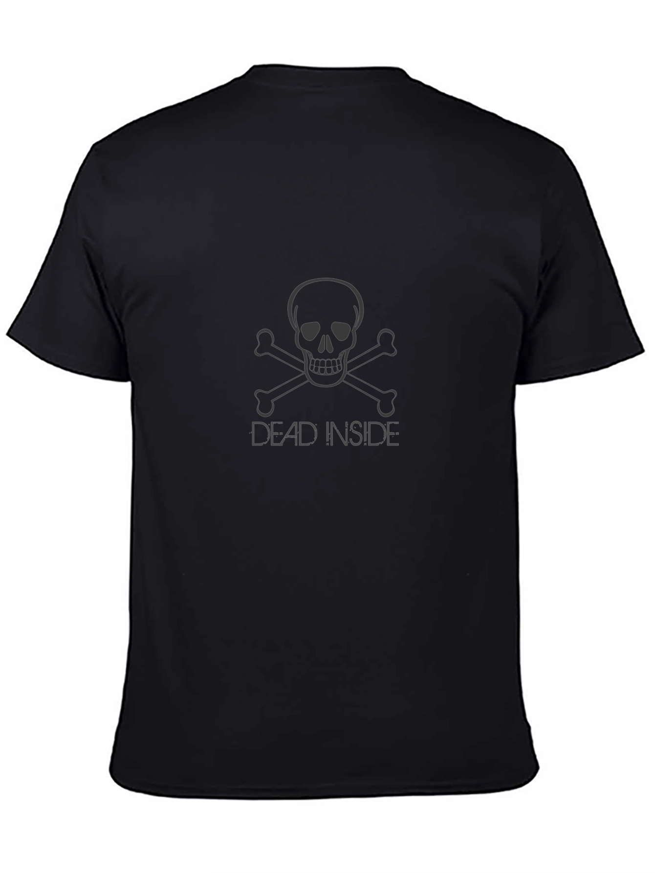 Dead Inside Skull Graphic Tee - Mens Black T-Shirt