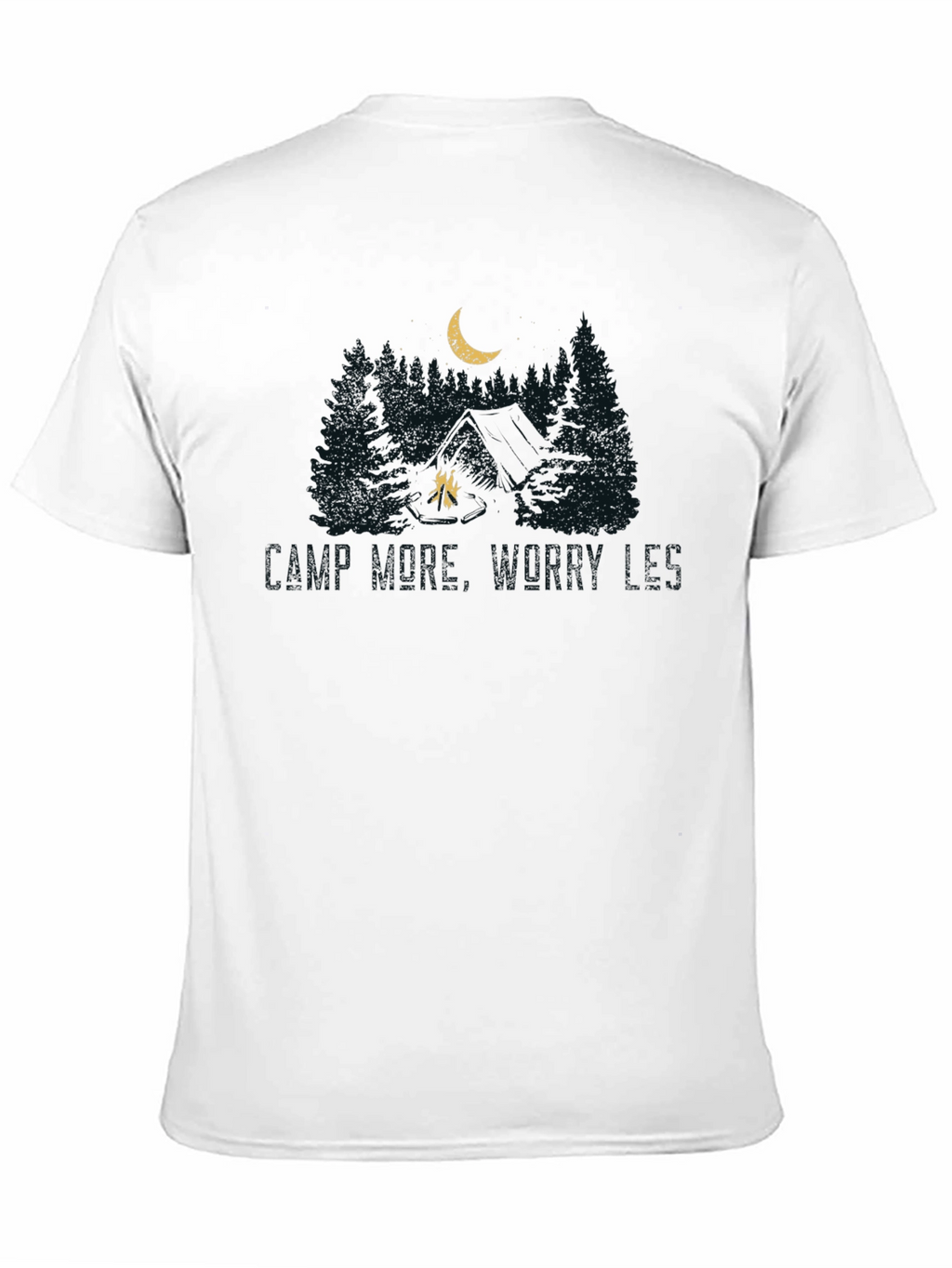 Camp Where Worries Die Black Tee