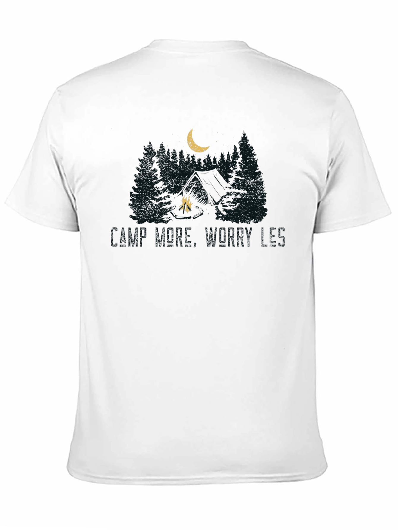 Camp Where Worries Die Black Tee