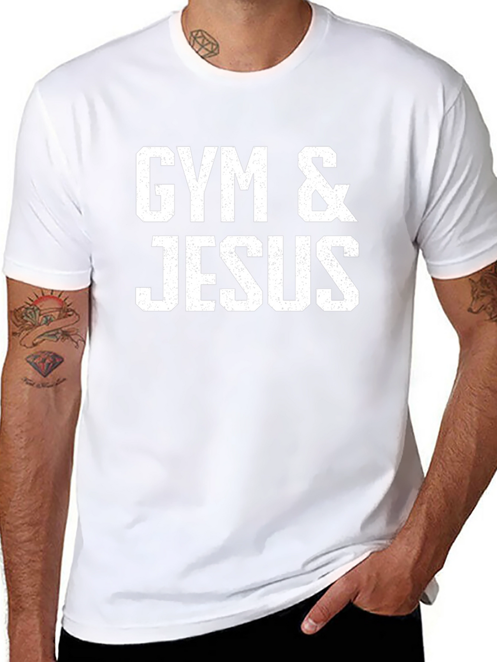 Gym & Jesus Black T-Shirt