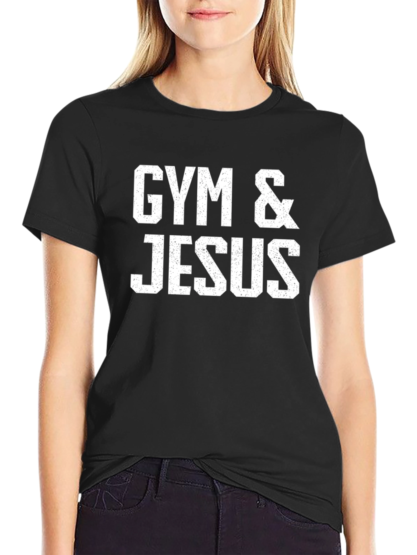 Gym & Jesus Black T-Shirt