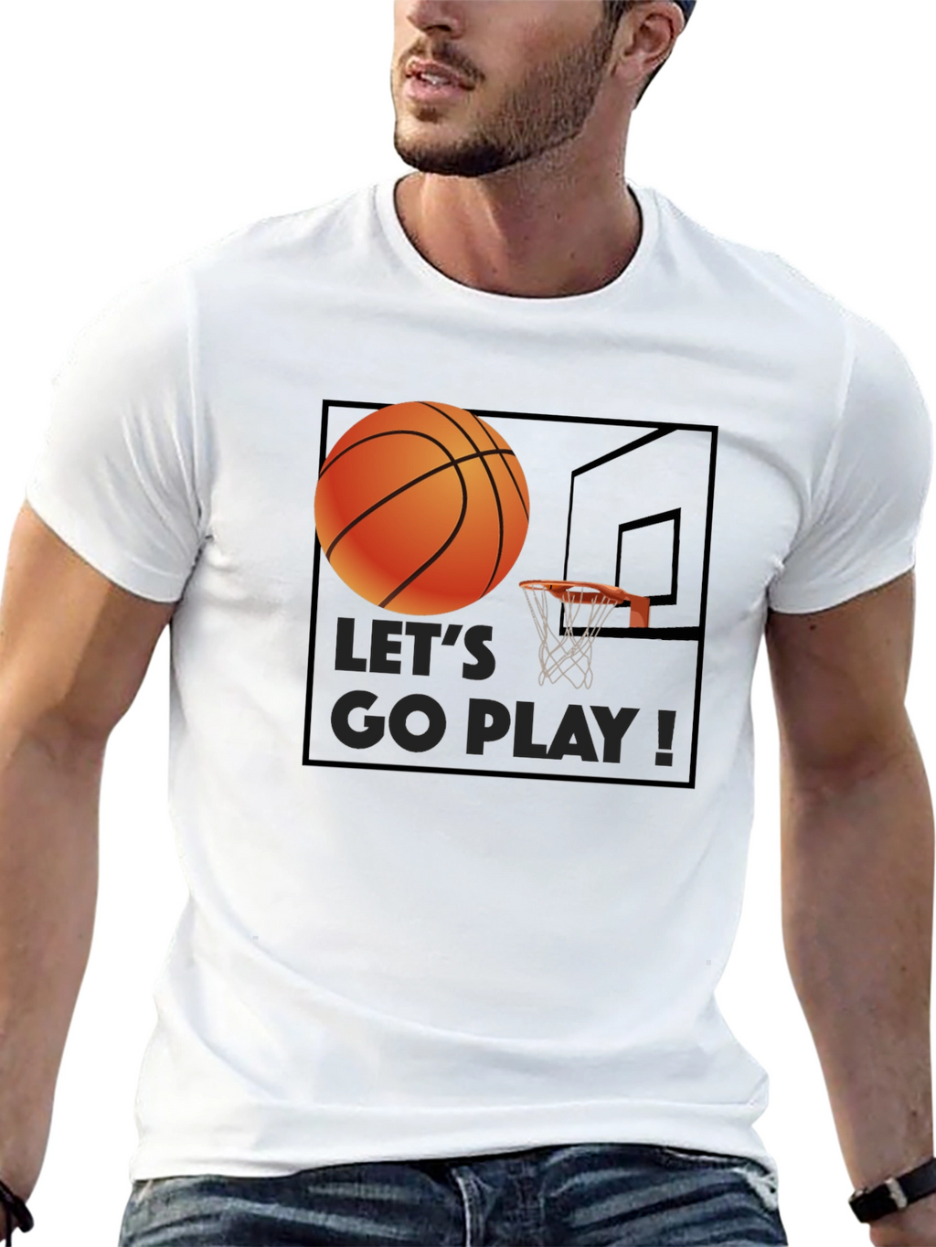 Basketball Graphic T-Shirt - Lets Go Play!