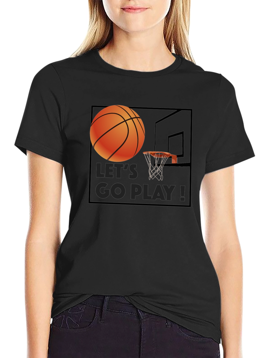 Basketball Graphic T-Shirt - Lets Go Play!