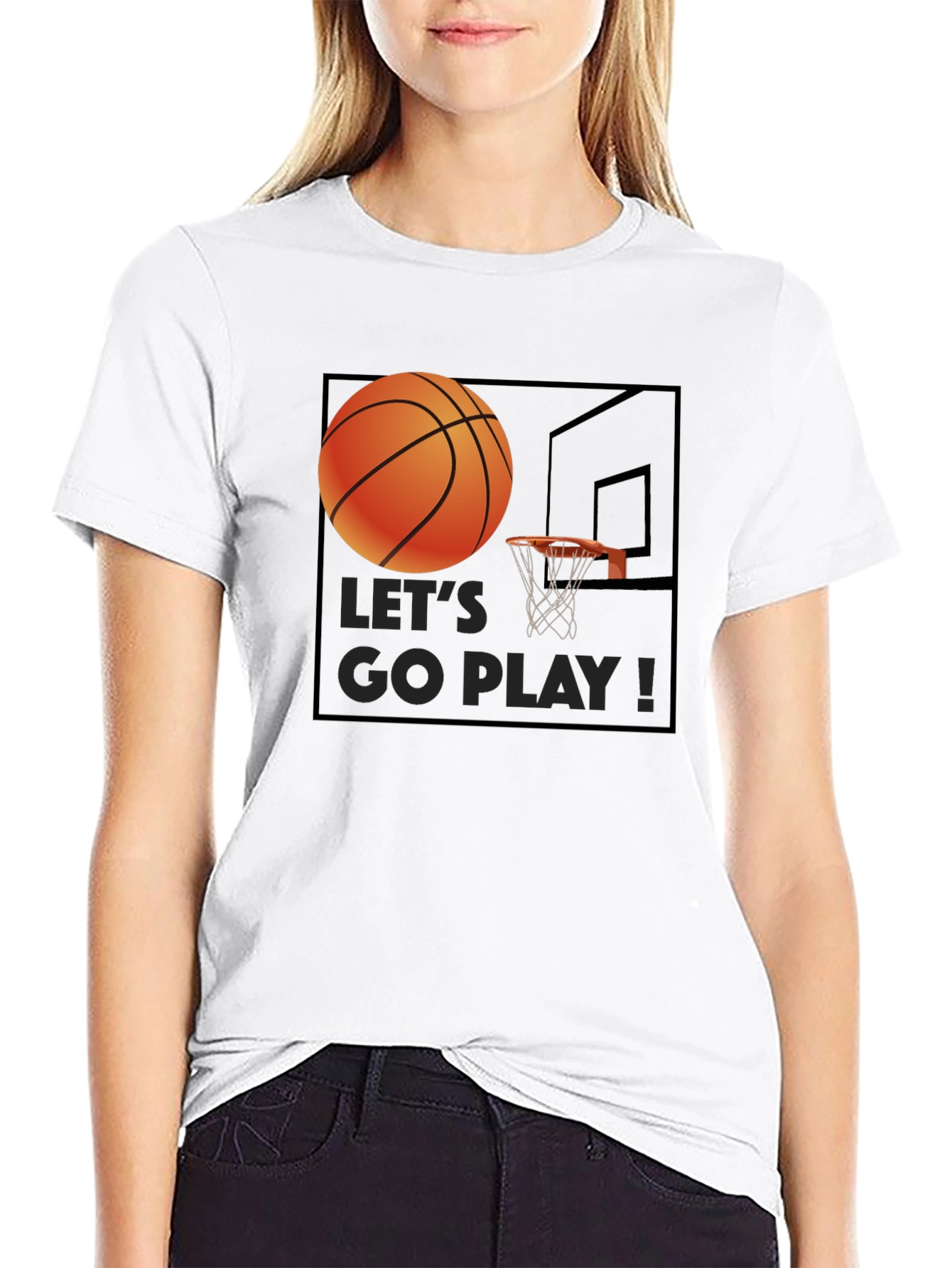 Basketball Graphic T-Shirt - Lets Go Play!