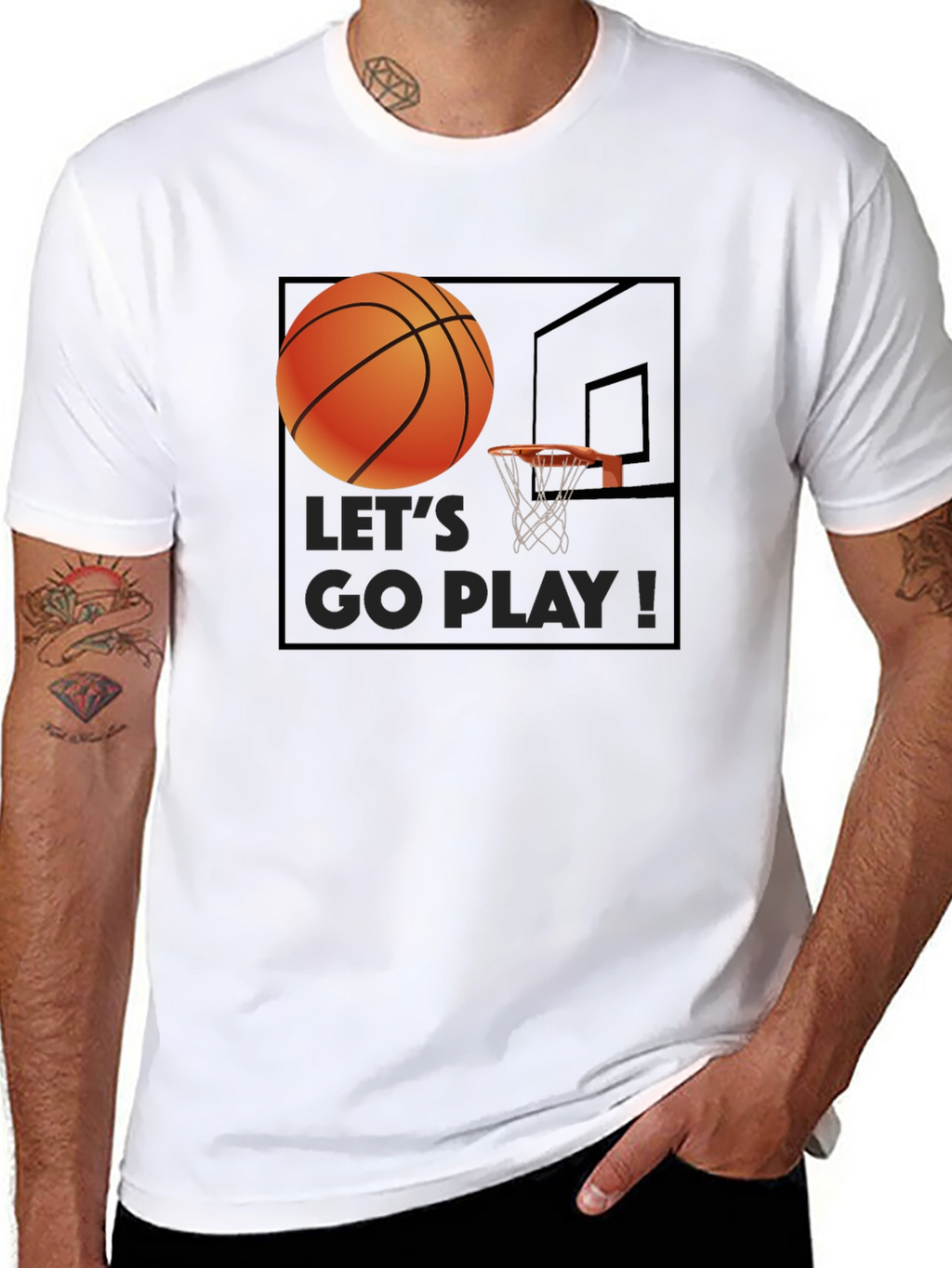 Basketball Graphic T-Shirt - Lets Go Play!