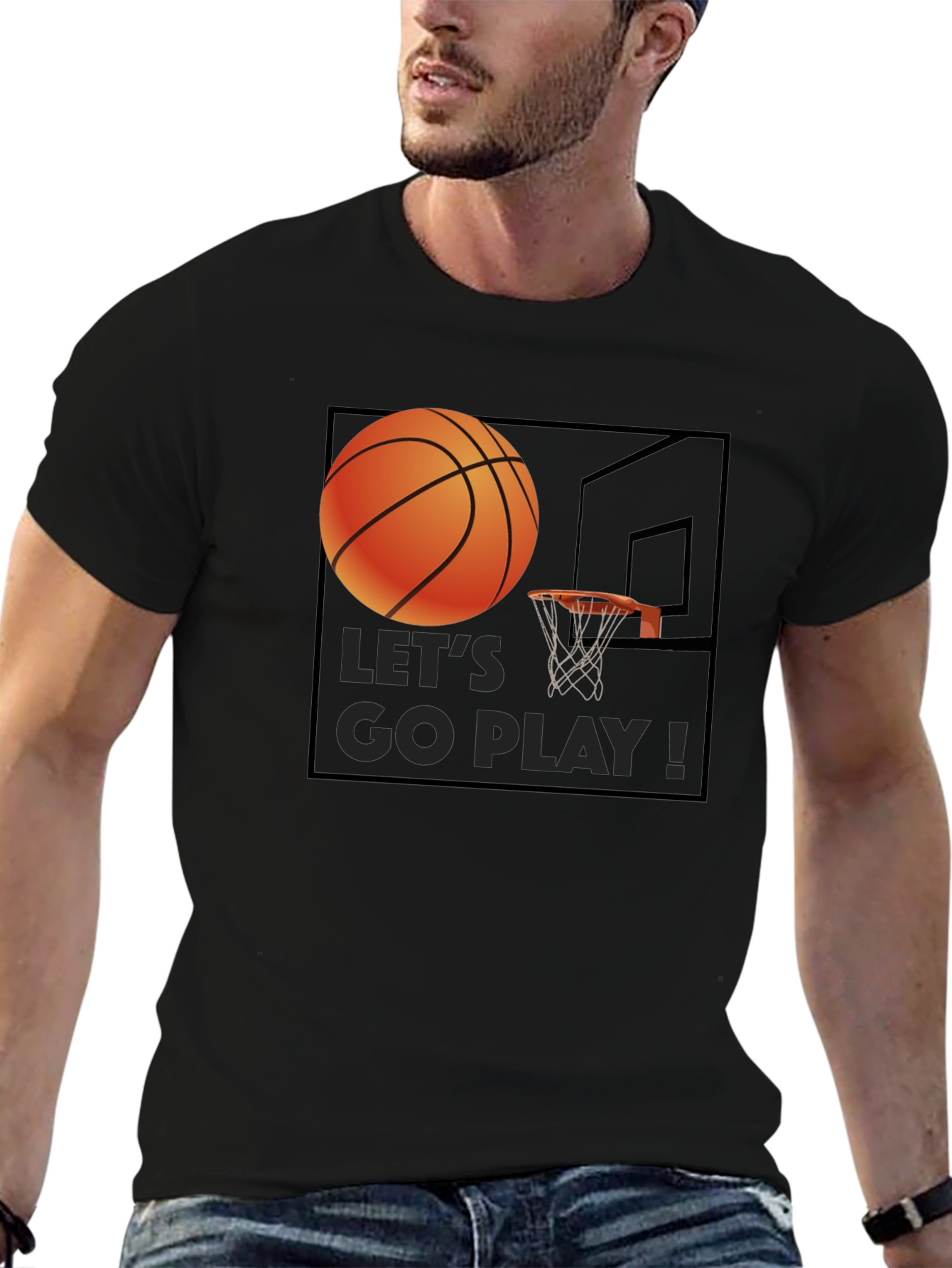 Basketball Graphic T-Shirt - Lets Go Play!