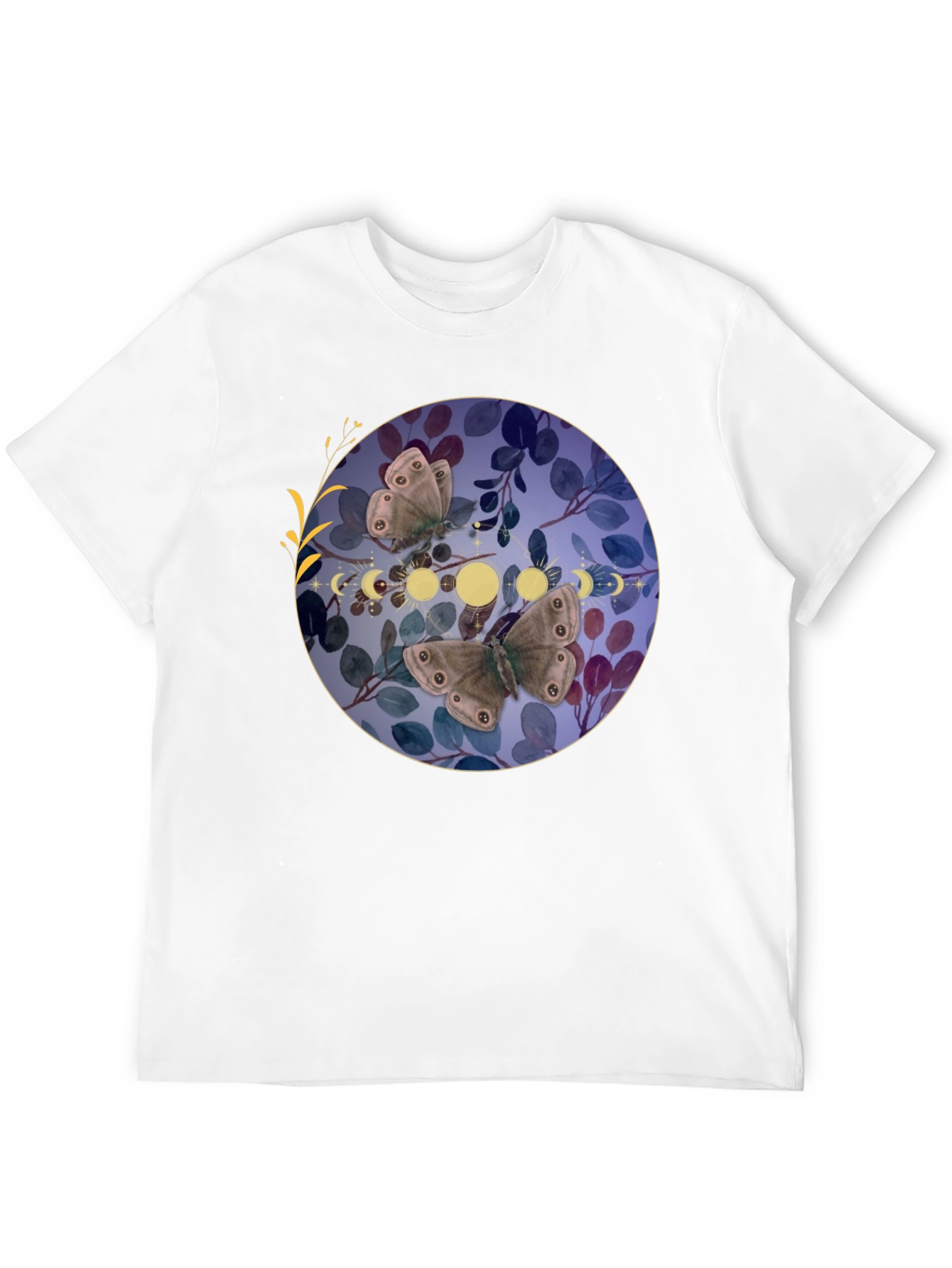 Butterfly & Moon Phase Graphic T-Shirt