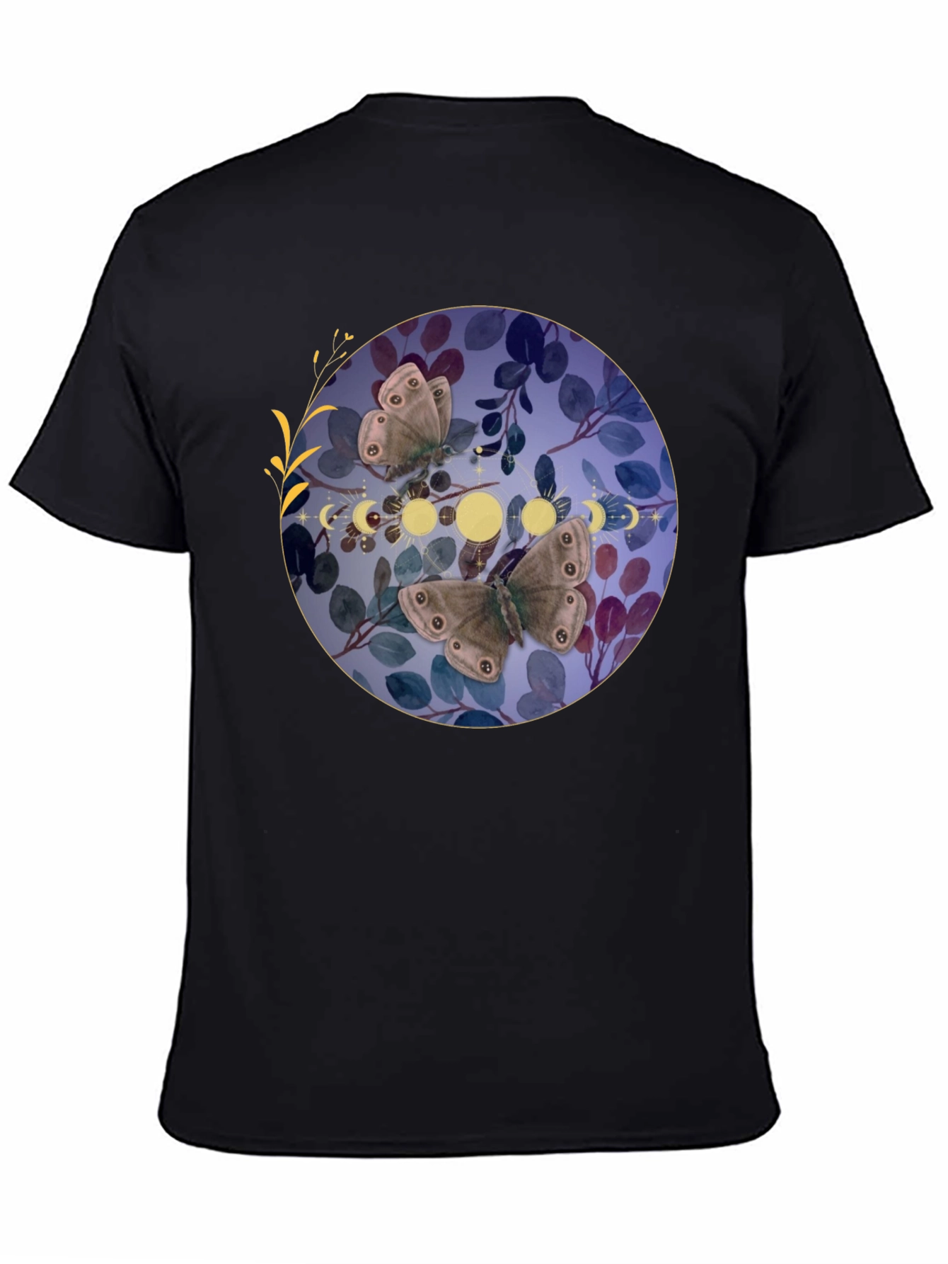 Butterfly & Moon Phase Graphic T-Shirt