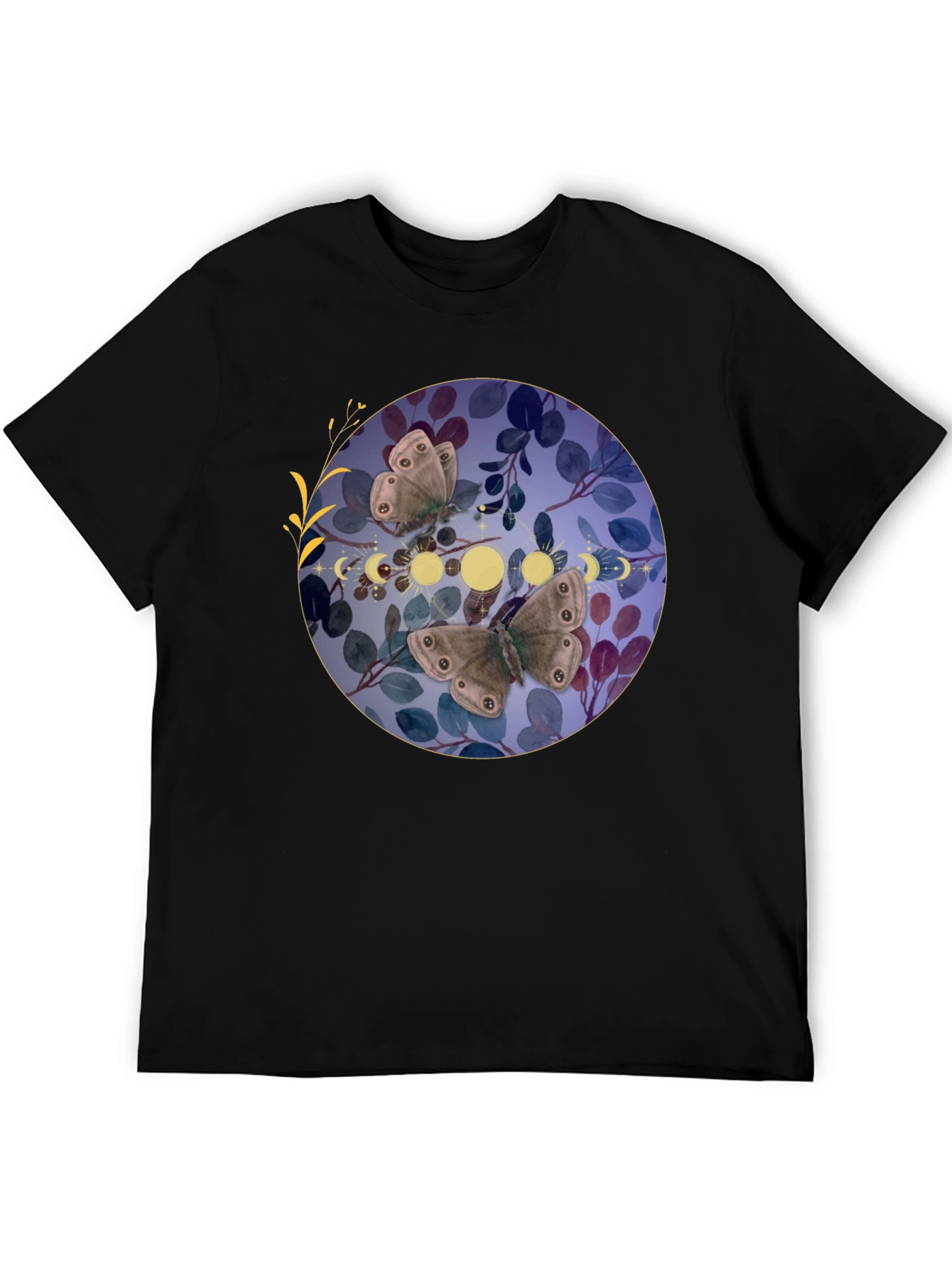 Butterfly & Moon Phase Graphic T-Shirt