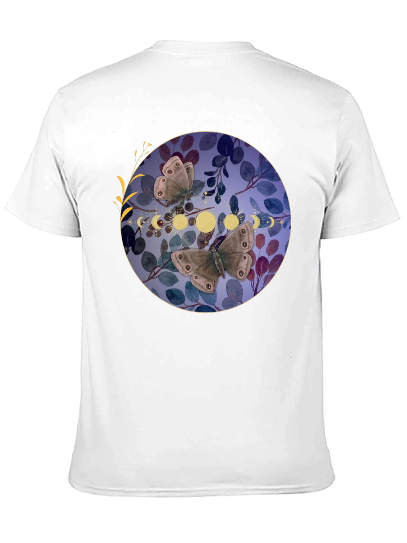 Butterfly & Moon Phase Graphic T-Shirt