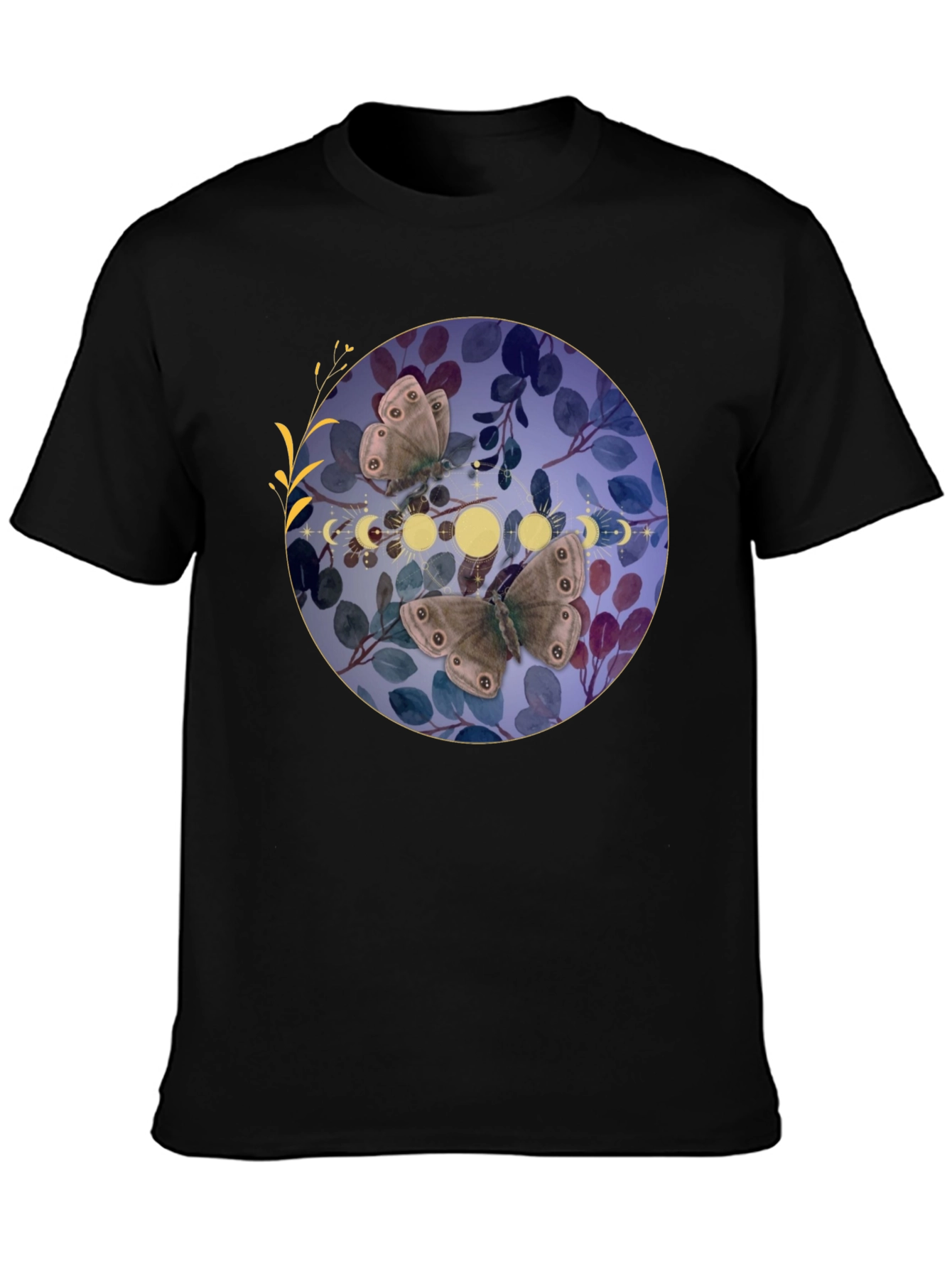 Butterfly & Moon Phase Graphic T-Shirt