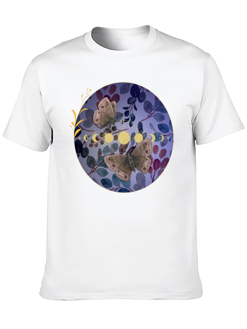 Butterfly & Moon Phase Graphic T-Shirt