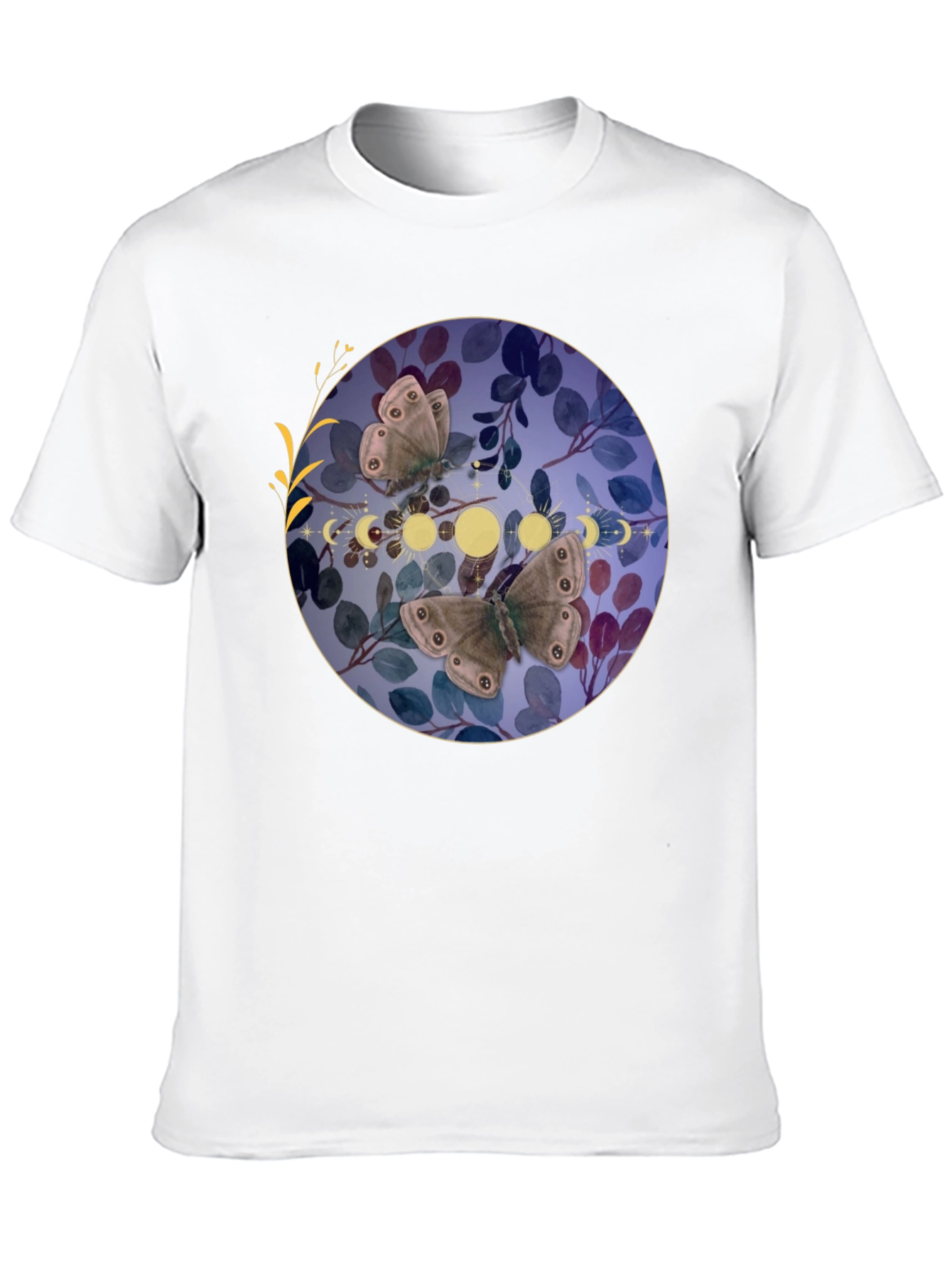 Butterfly & Moon Phase Graphic T-Shirt
