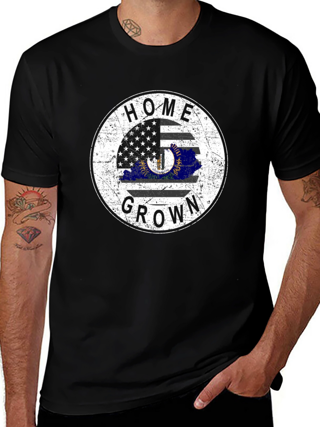 Home Grown Kentucky Flag Graphic Tee